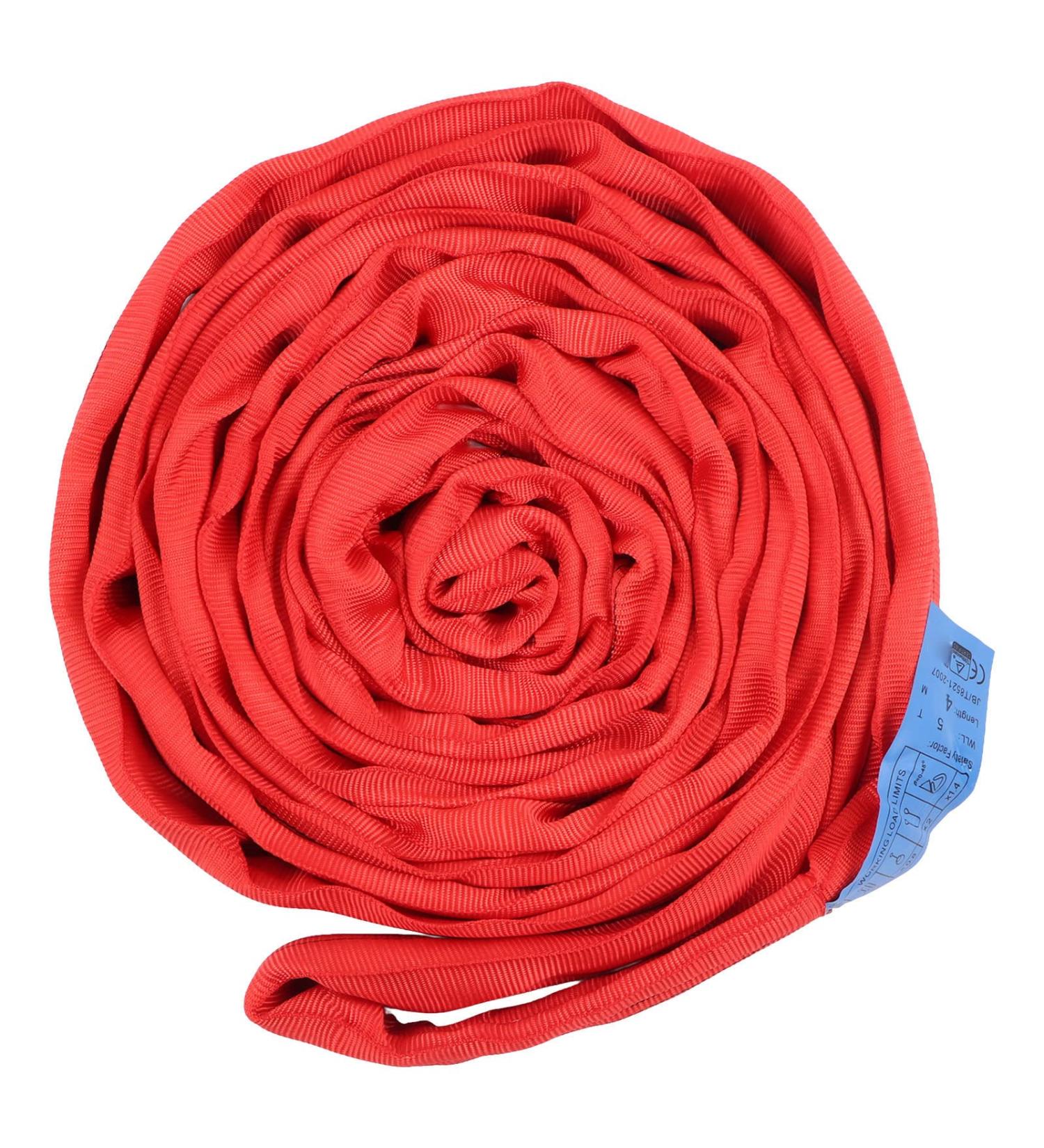 High-Quality 4m Polyester Crane Lifting Rope | Durable Flat Lifting Strap for Ship Transport | Wear-Resistant & Tight Seams - Buy Online on SooperMarket.com