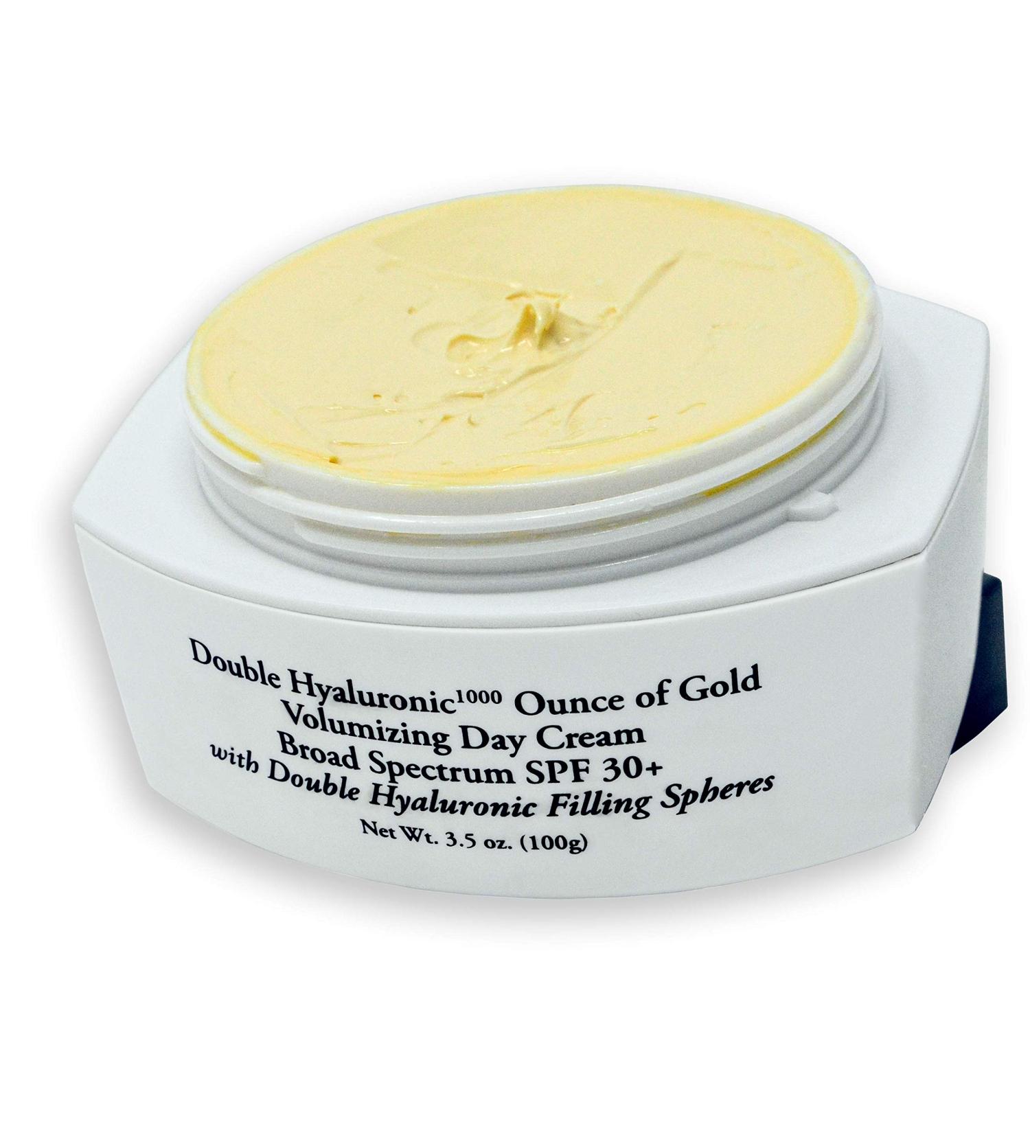 Signature Club A 3.5 oz. Double Hyaluronic 1000 'Ounce of Gold' Volumizing Day Cream Broad Spectrum SPF 30+ with Double Hyaluronic Filling Spheres