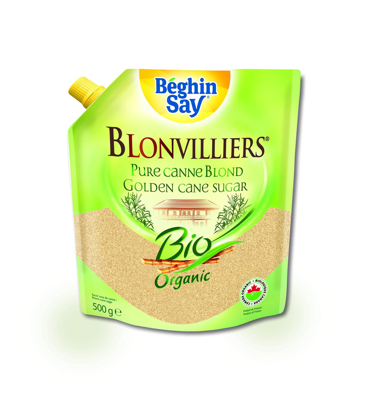 Blonvilliers Organic Powder Pure Golden Brown Cane Sugar Environmentally Friendly 100% Certified Organic 500g - Buy Online on SooperMarket.com