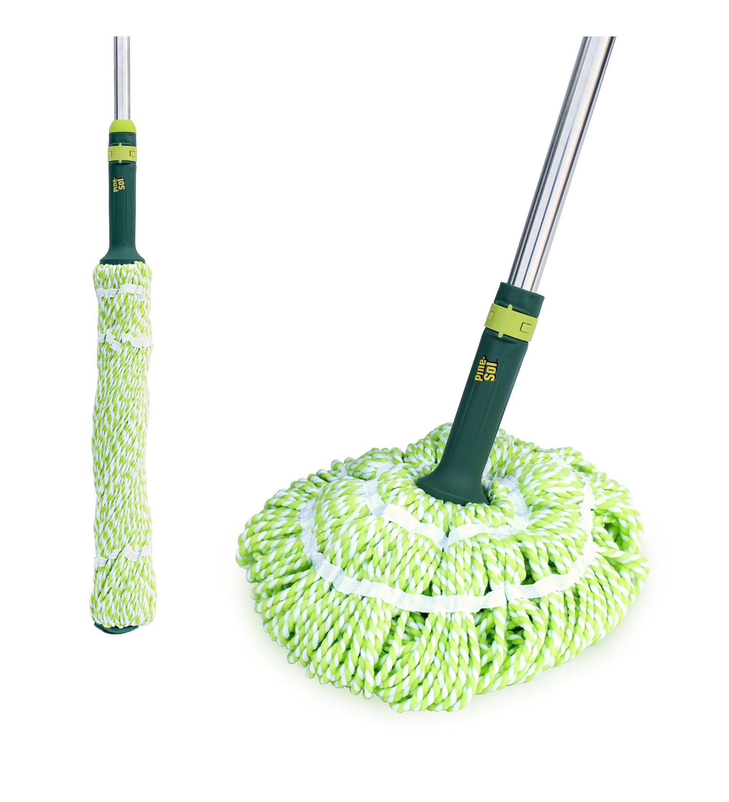 Pine-Sol Microfiber Self-Wringing Twist Mop | Household Cleaning Tool for Tile, Linoleum, Laminate Floors | Extendable Metal Handle - Green - Buy Online on SooperMarket.com