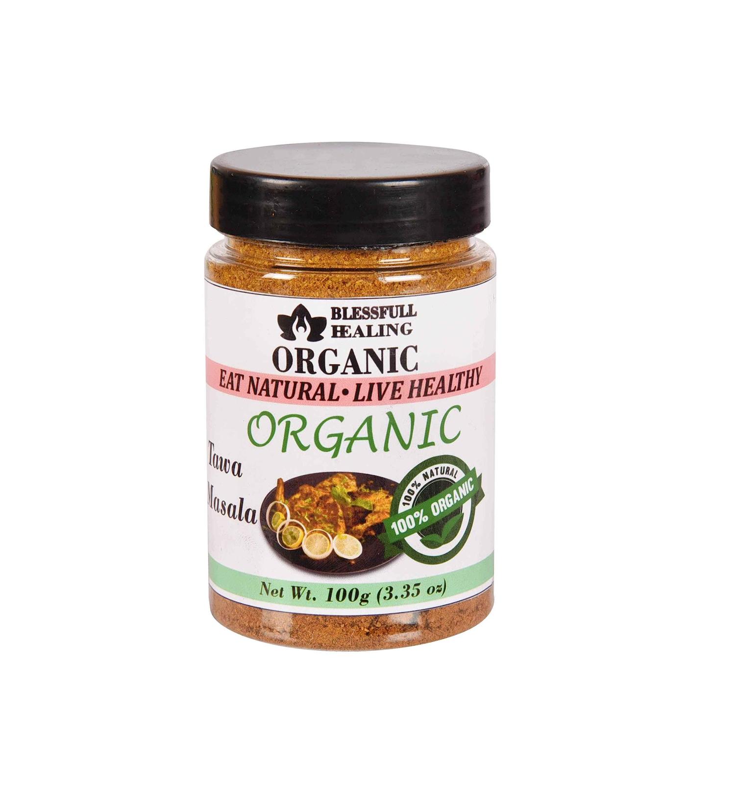 Blessfull Healing Organic Tawa Masala 100 Gram Airtight Container (Packing May Vary) 100 Gram 3.35 oz - Buy Online on SooperMarket.com