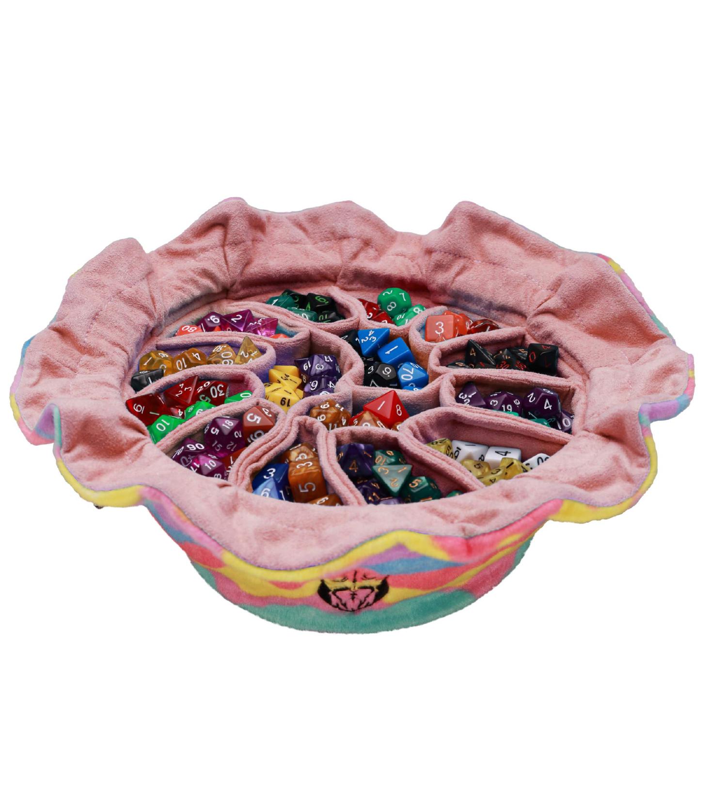 CardKingPro Immense OCD Edition Dice Bag - Rainbow & Pink - 200+ Dice Capacity - Patented Design - Buy Online on SooperMarket.com