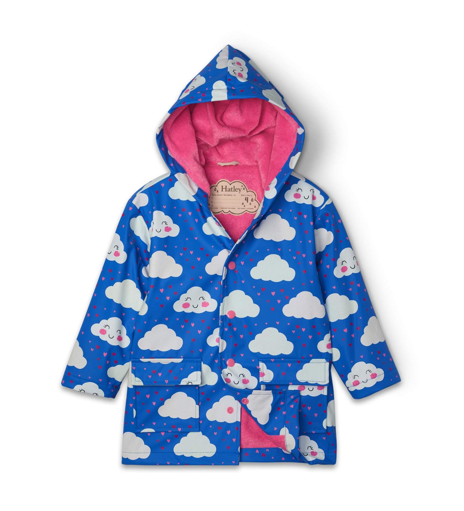 Hatley Girls' 12 Years Colour Changing Raincoat - Cheerful Clouds - Buy Online on SooperMarket.com