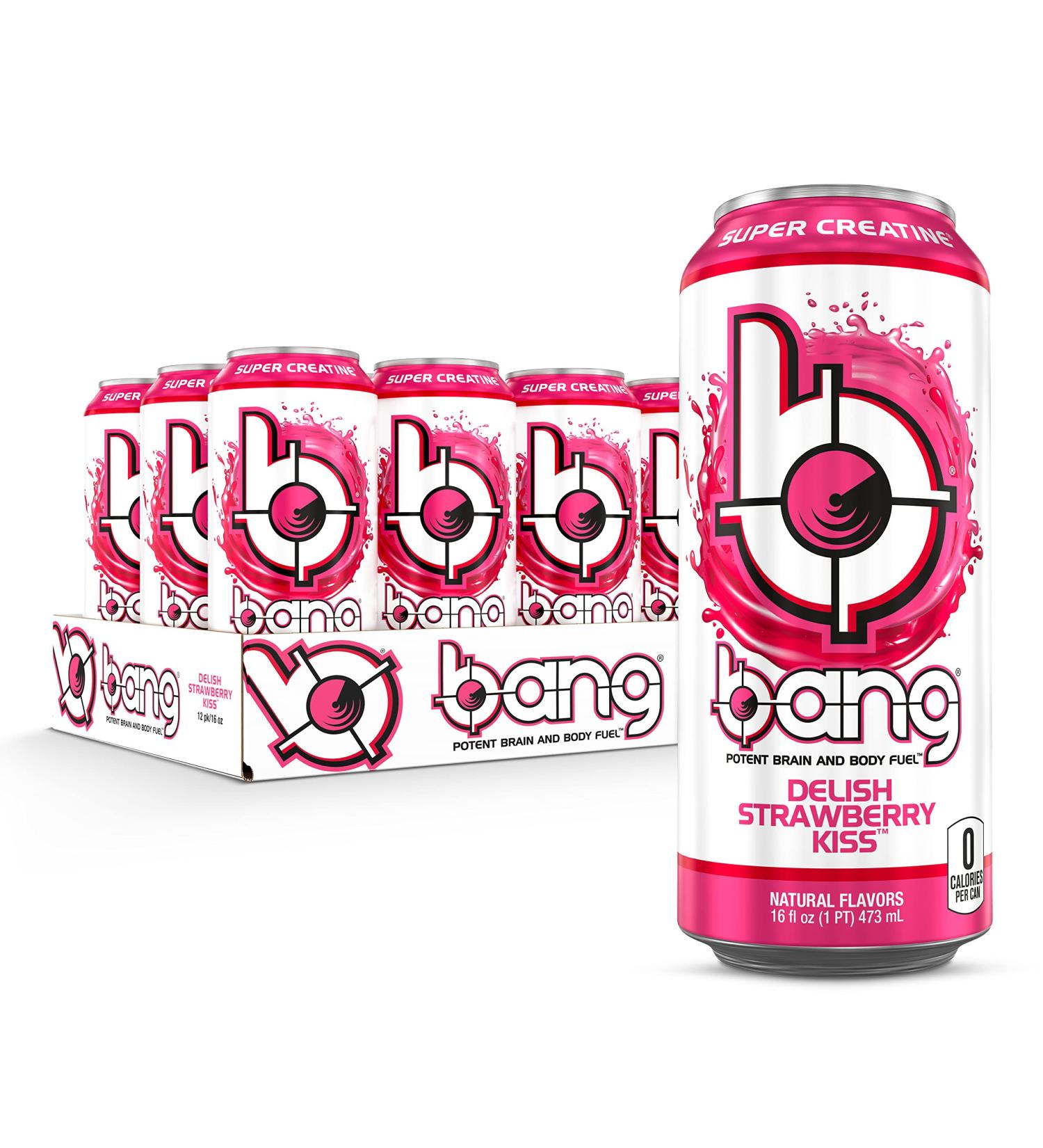 VPX Bang Energy Drink - Strawberry Flavor | Pack of 12 | Boost Energy & Focus - Buy Online on SooperMarket.com