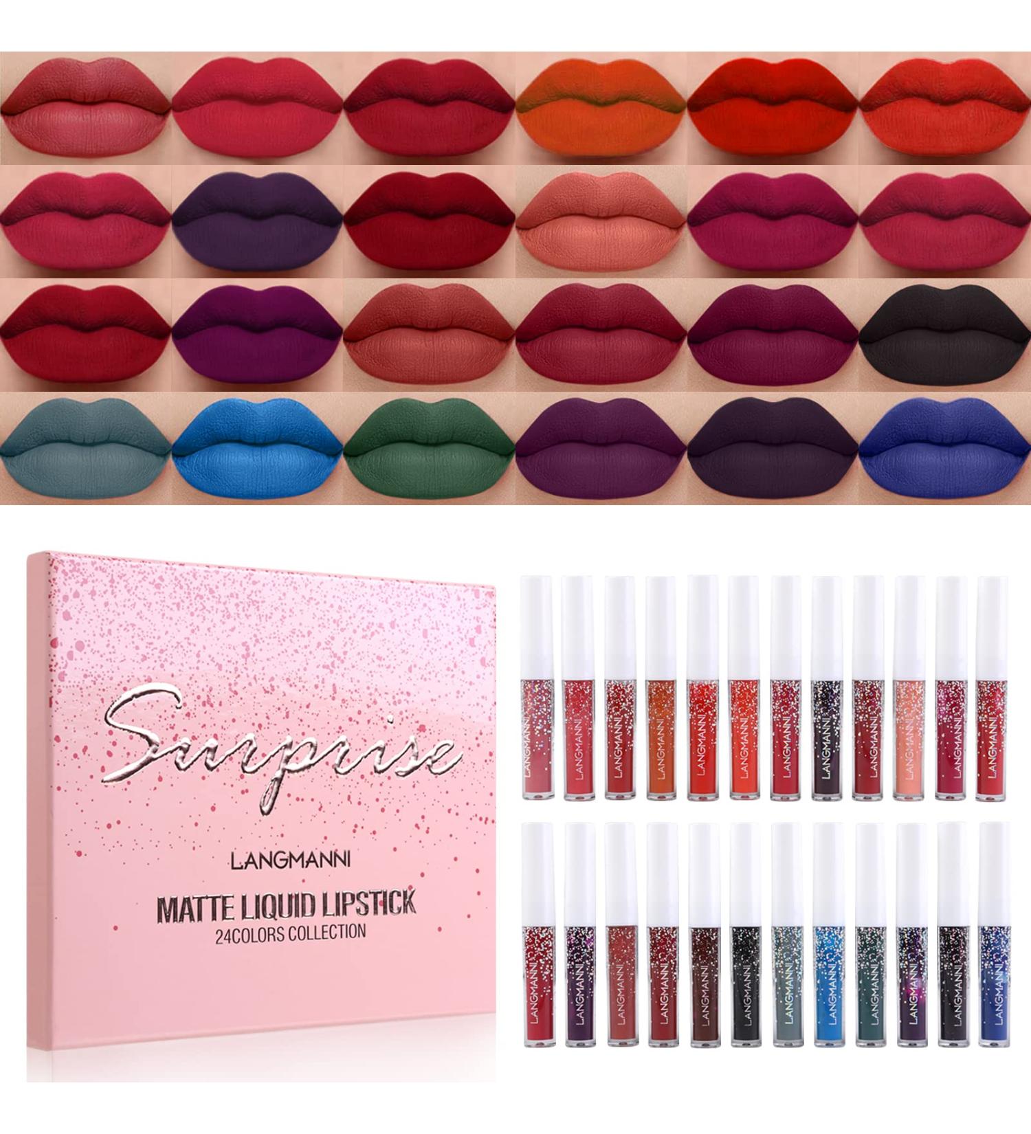 Luxsea Matte Liquid Lipstick Set - 24 Colors Waterproof Long Lasting Lip Kit - Buy Online on SooperMarket.com