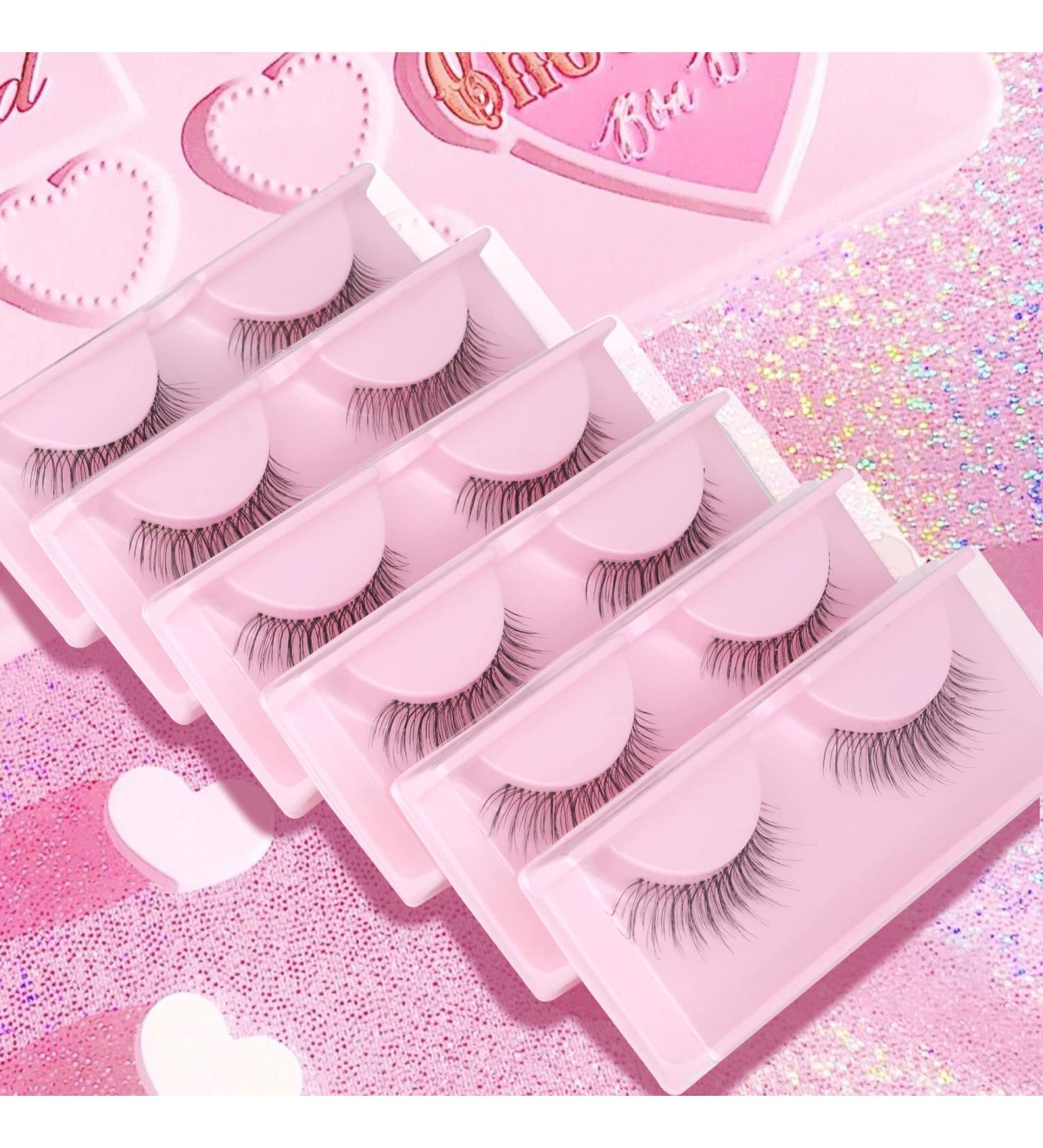 Geeneiya Wispy Natural Look 10mm Short False Eyelashes - 6 Pack Faux Mink Strip Lashes - Buy Online on SooperMarket.com