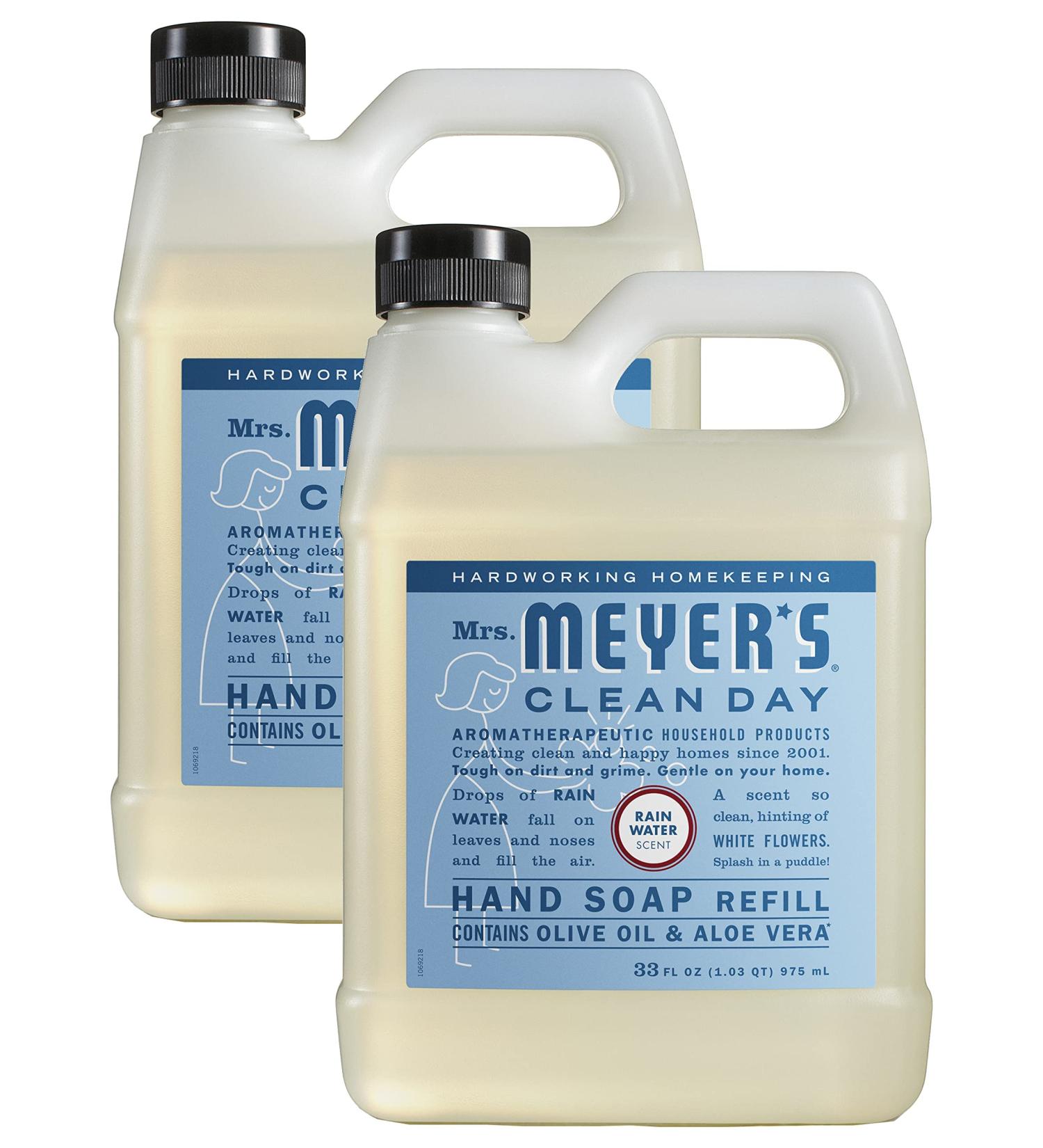 MRS. MEYER'S CLEAN DAY Rainwater Liquid Hand Soap Refill Bottle (33 Fl Oz (Pack of 2)) - Buy Online on SooperMarket.com
