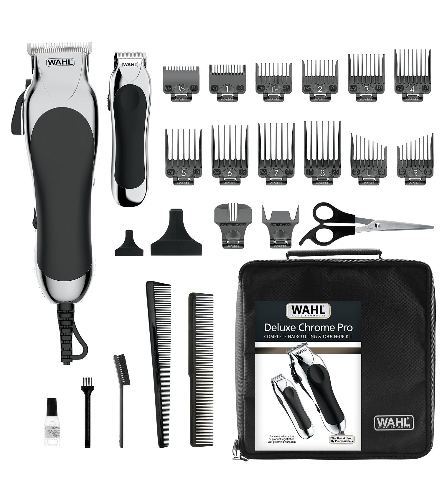 Wahl Deluxe Chrome Pro Hair & Beard Clipping Kit - Model 79524-5201M - Buy Online on SooperMarket.com