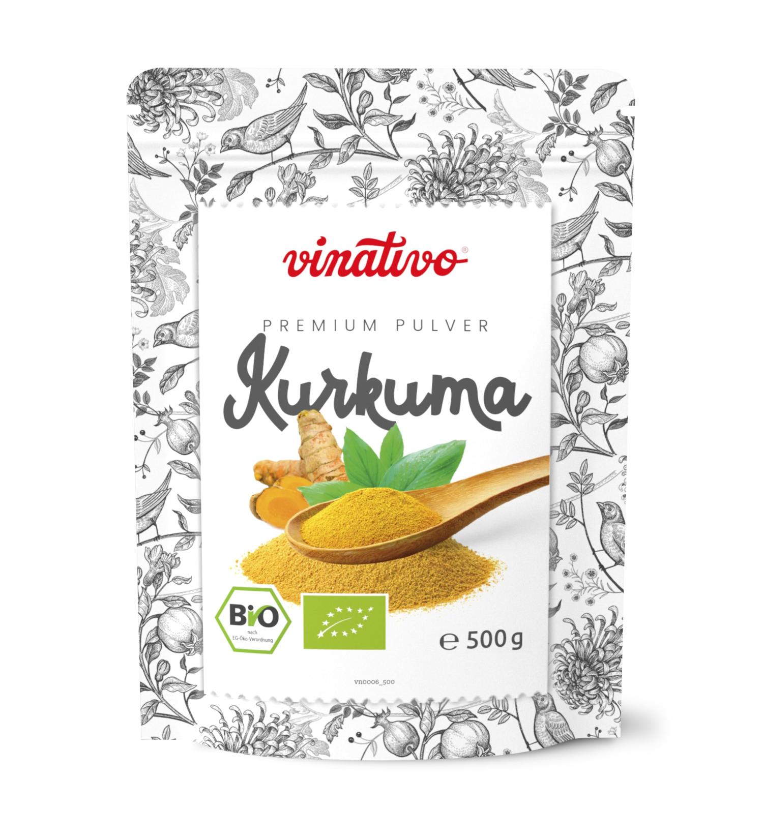 Buy Vinativo Organic Turmeric Powder 500g Raw Food Quality Natural Curcumin Ground Turmeric for Optimal Health - Buy Online on SooperMarket.com