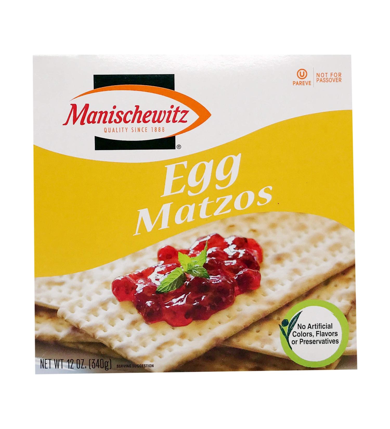 Manischewitz Matzo Cracker Egg 12oz - Authentic Jewish Passover Crackers - Buy Online on SooperMarket.com