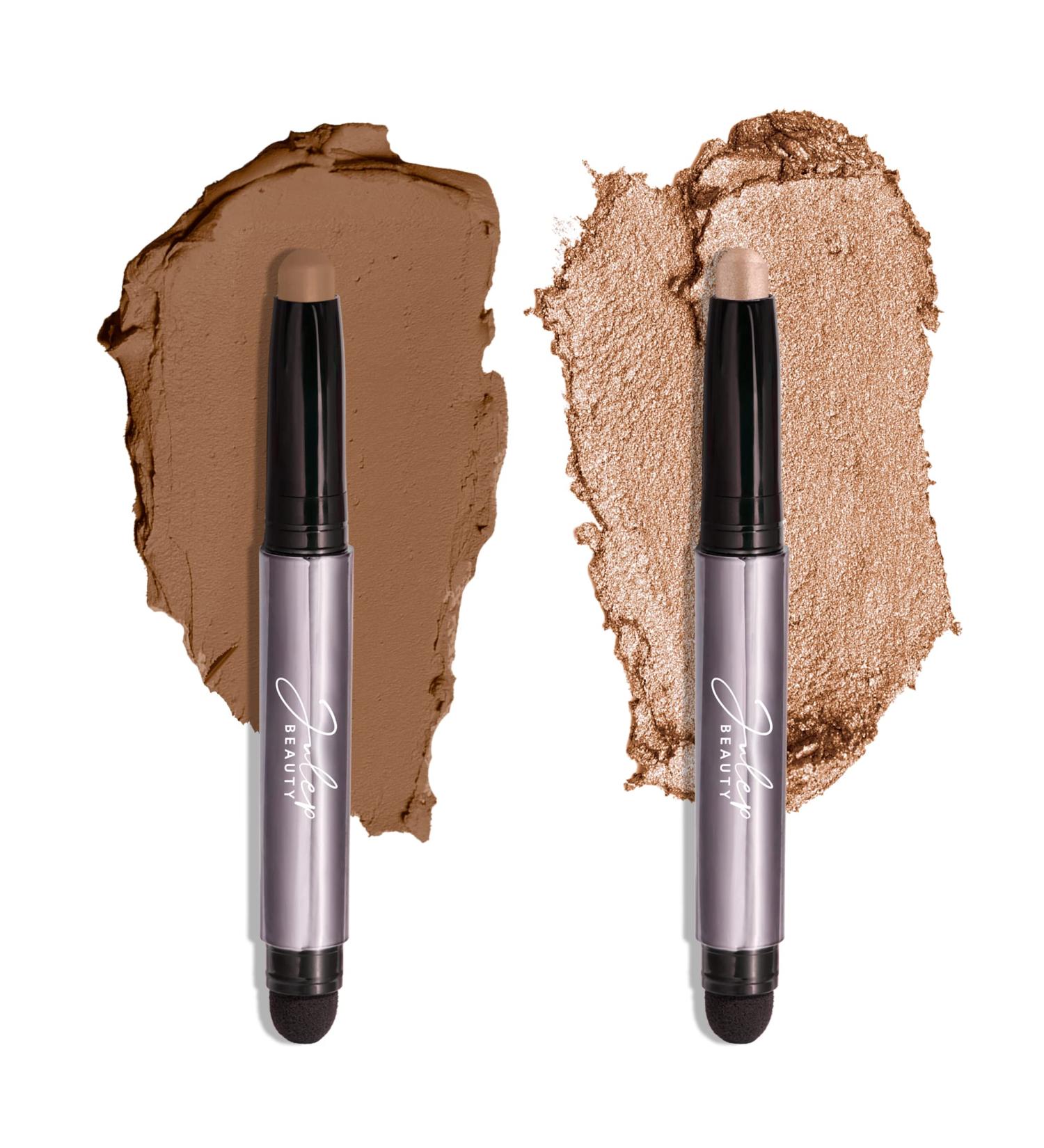 Julep Eyeshadow 101 Cr me to Powder Waterproof Stick Duo - Sand Shimmer & Ginger Matte - Buy Online on SooperMarket.com