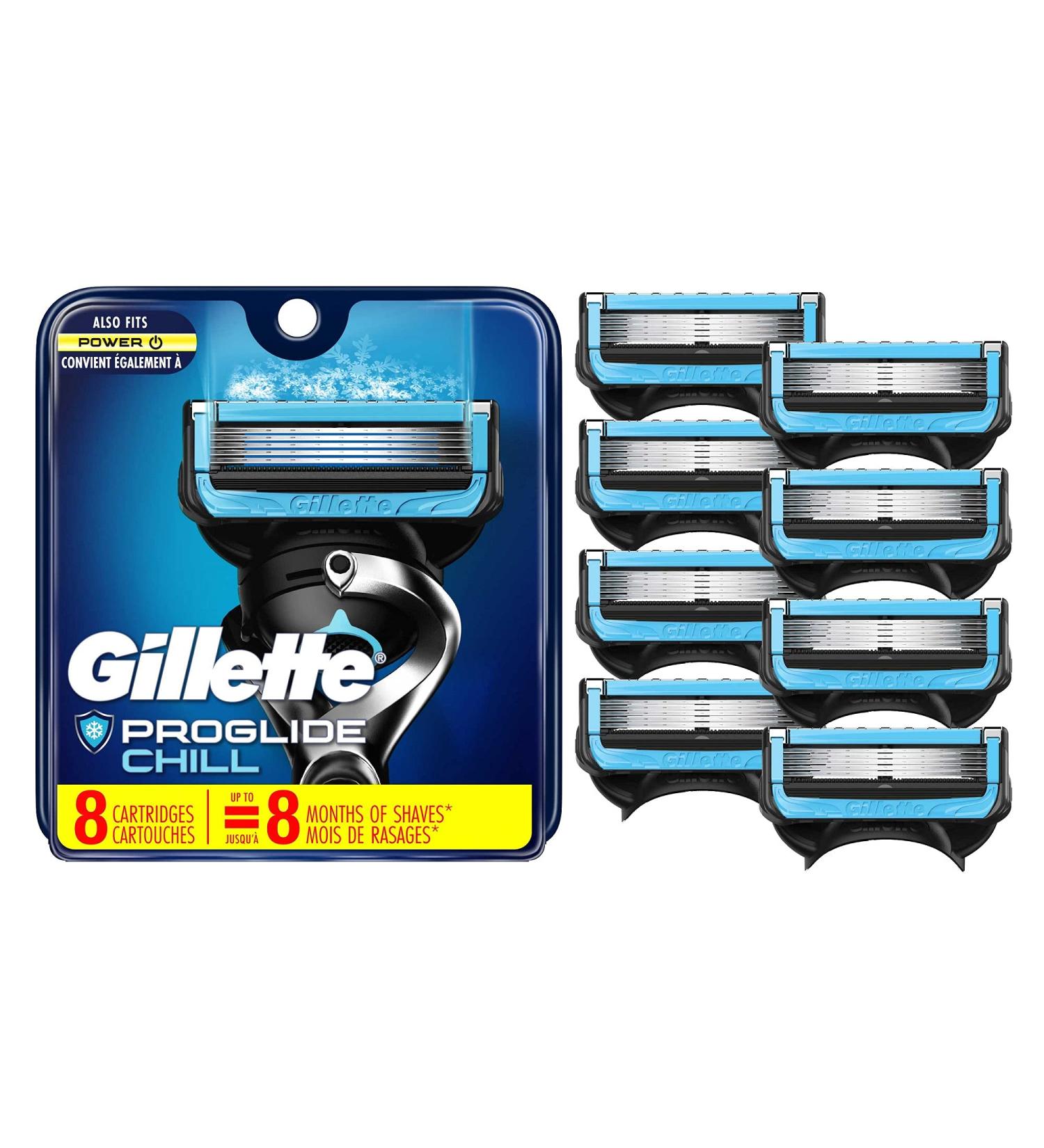 Gillette ProGlide Chill Razor Blade Refills - 8 Count with Cooling Technology - Buy Online on SooperMarket.com