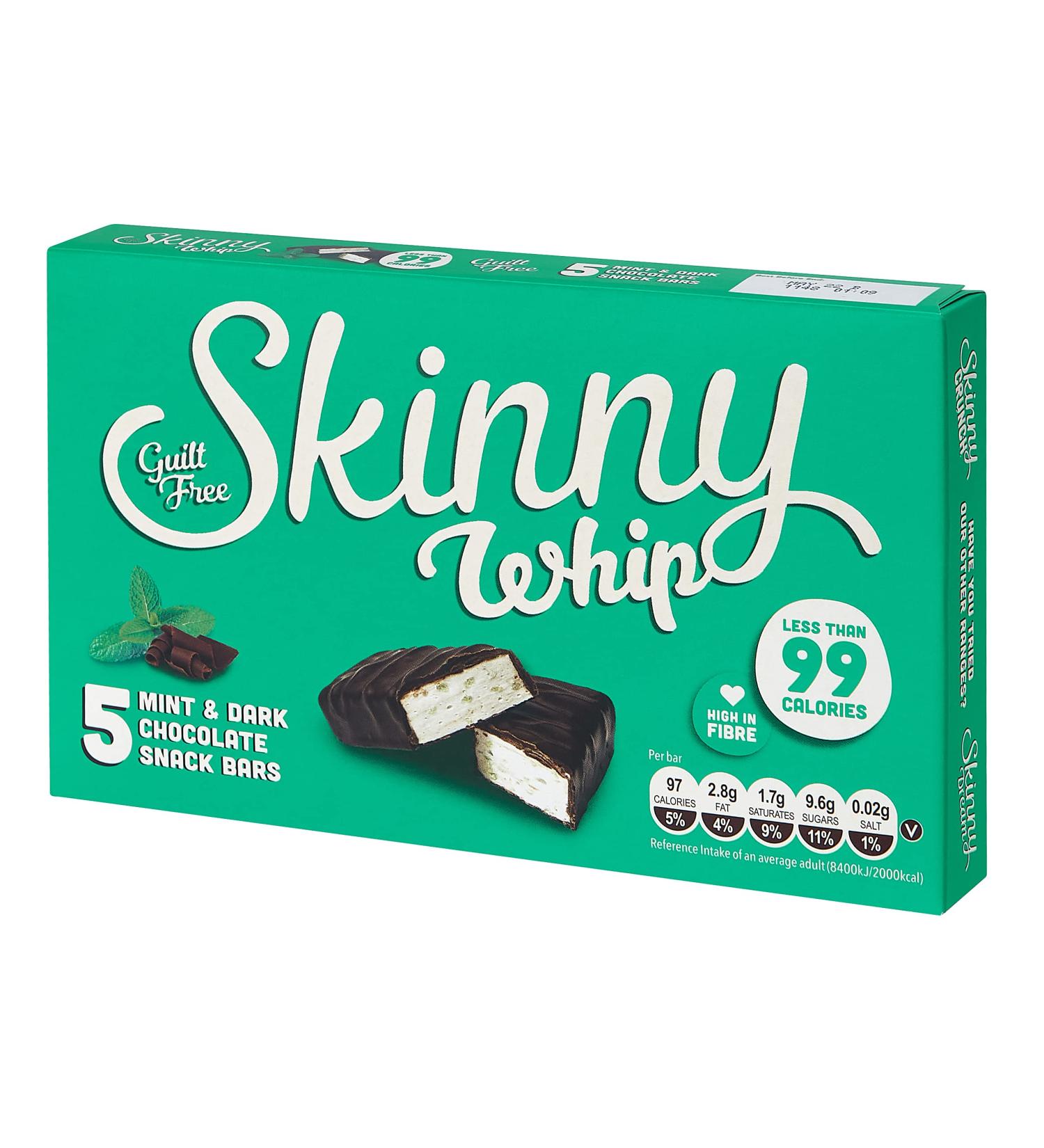 Skinny Whip Mint & Chocolate 10x5x25g - 1 Count Pack, Mint Flavor - Buy Online on SooperMarket.com