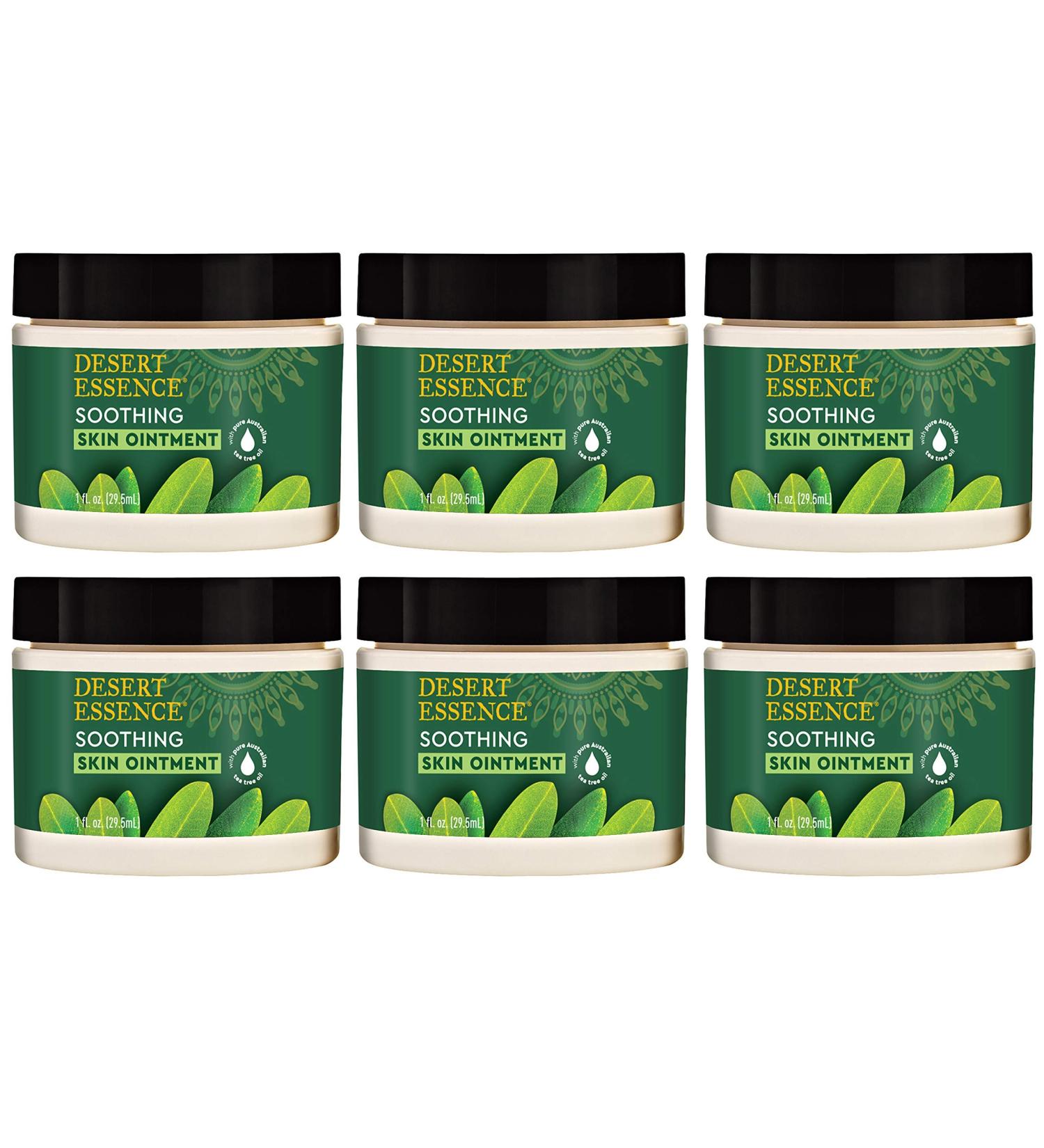 Desert Essence Tea Tree Oil Skin Ointment - Moisturizer with Jojoba Lavender & Vitamin E - 1 Fl Oz (Pack of 6) | Best for Dry Skin & Irritations - International Shipping Available - Buy Online on SooperMarket.com