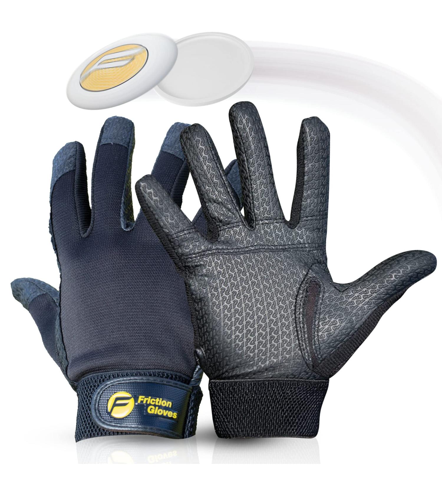 Friction Gloves - Ultimate Frisbee Gloves - Rubberized Palm & Fingers for Amazing Grip in All Conditions - Play Your Best in Any Weather Adult XS - Buy Online on SooperMarket.com
