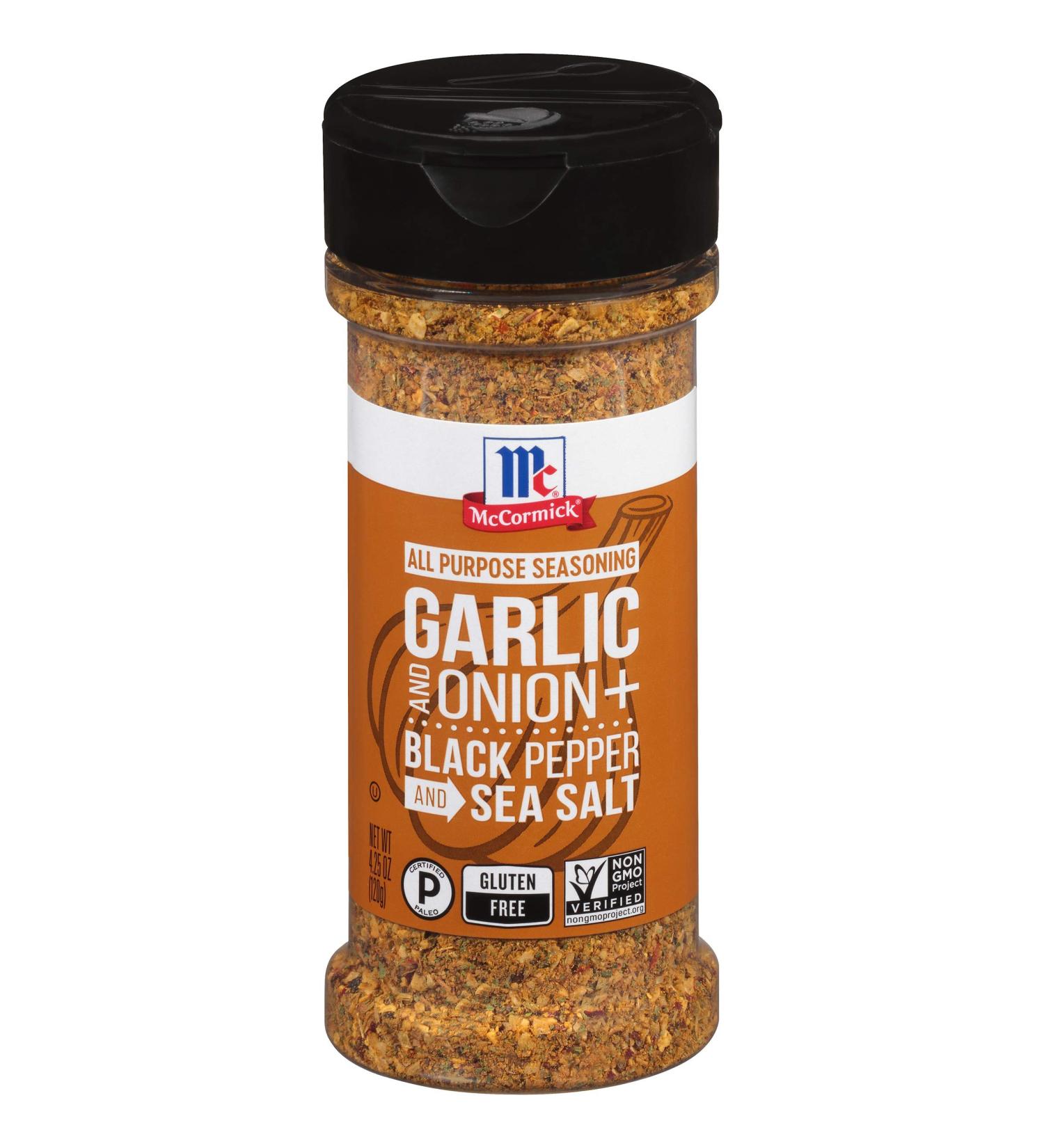 McCormick Garlic & Onion Black Pepper Sea Salt All Purpose Seasoning 4.25 oz - Pack of 1 - Buy Online on SooperMarket.com