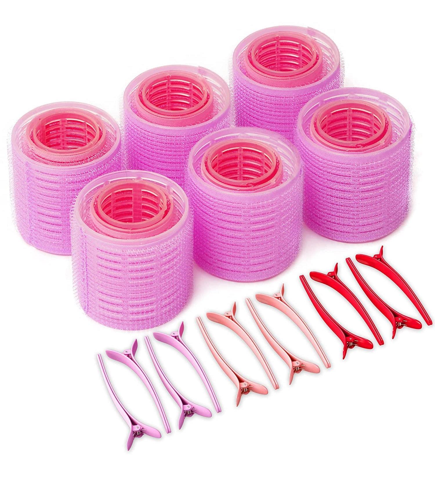 Jumbo Hair Rollers for Long Hair | Bmeliora Purple Rollers - Buy Online on SooperMarket.com