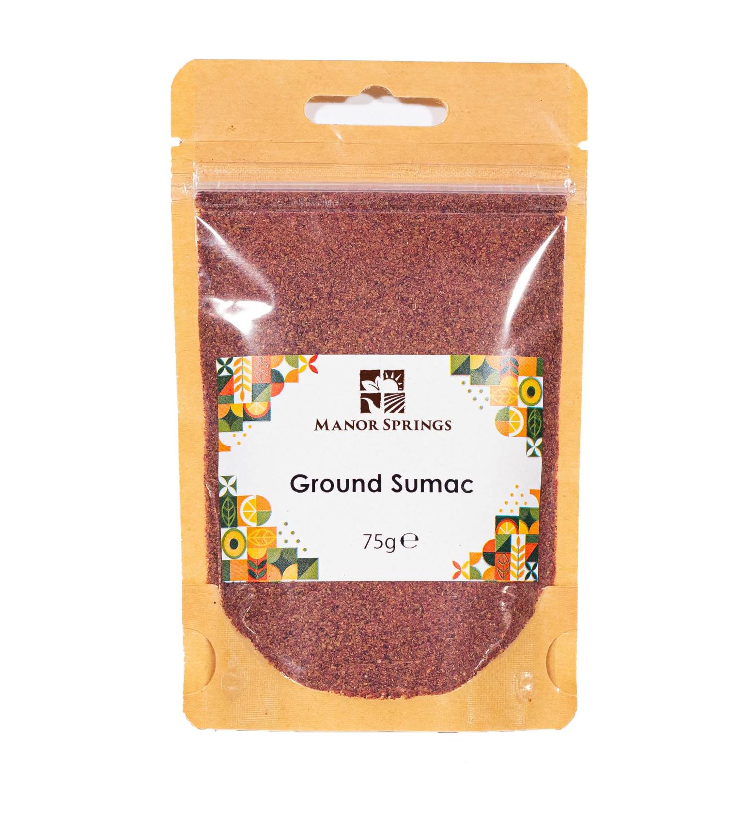 Manor Springs Ground Sumac 75g: Premium Quality Spice for Gourmet Cooking - Buy Online on SooperMarket.com