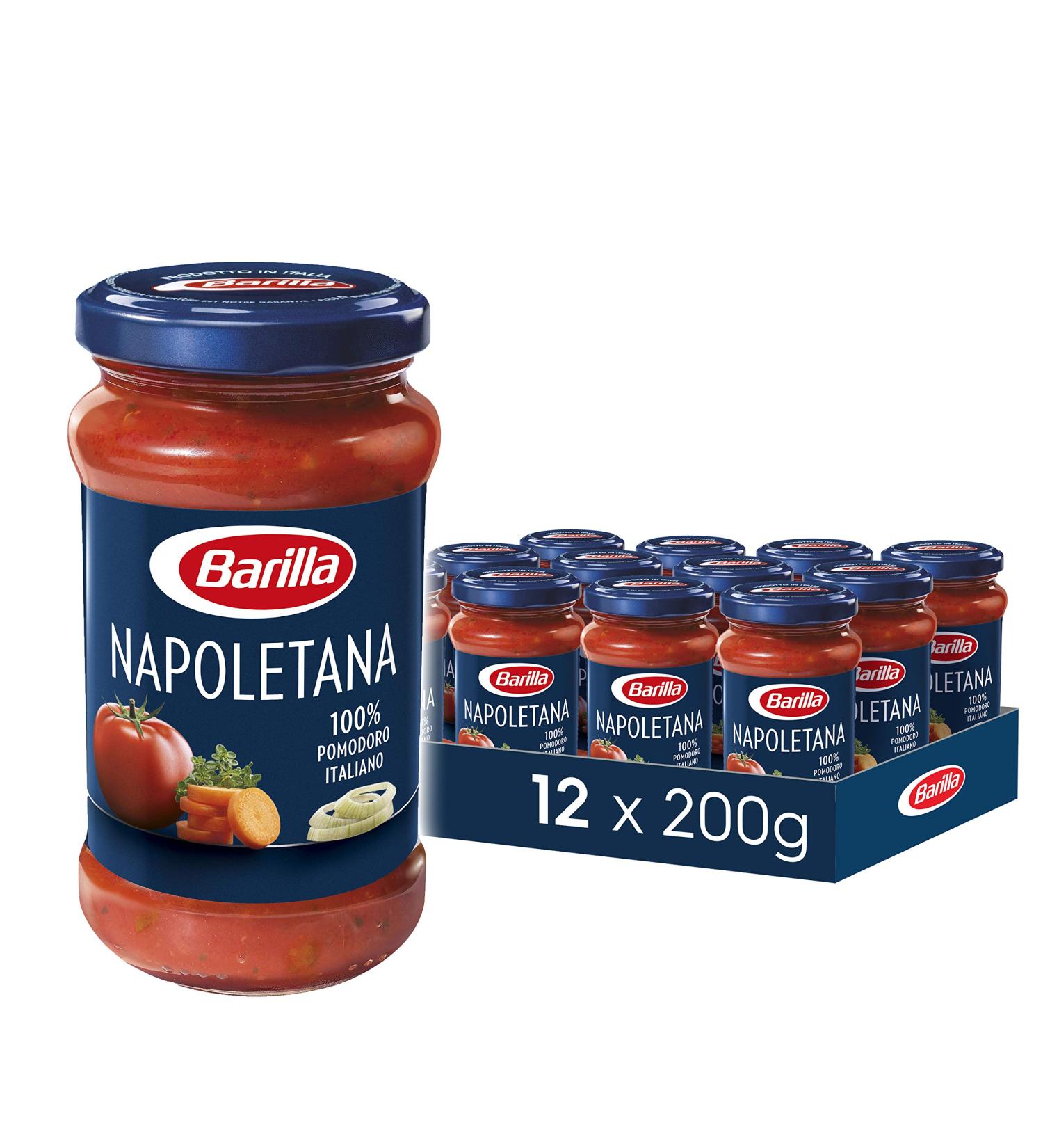 Buy Barilla Napoletana Pasta Sauce (Pack of 12 x 200g) - Authentic Italian Flavor Ships Internationally - Buy Online on SooperMarket.com