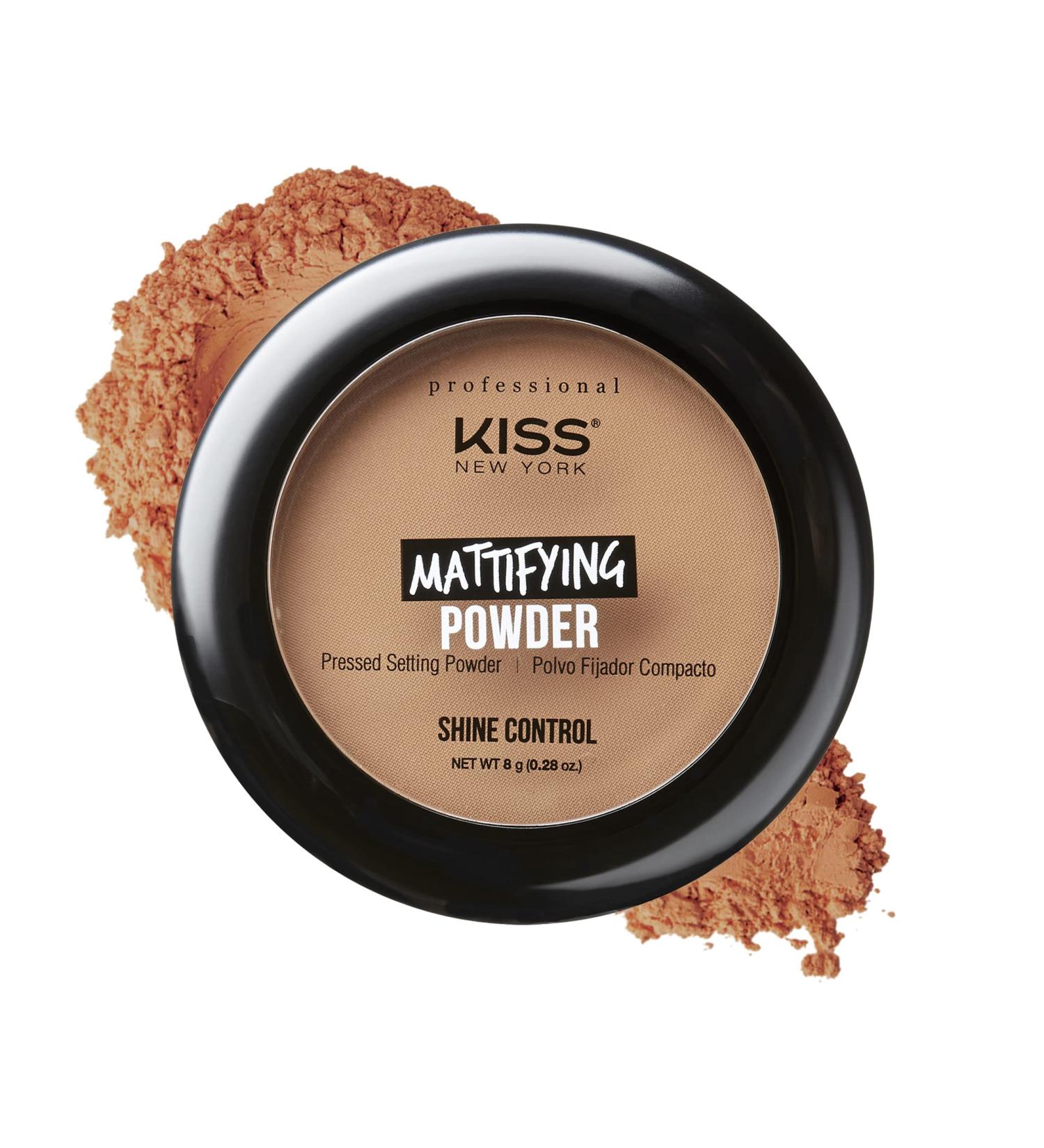 Kiss New York Pro Pressed Mattifying Finishing Setting Powder - Translucent Deep | For Medium to Dark Skin | Minimizes Fine Lines & Pores - Buy Online on SooperMarket.com
