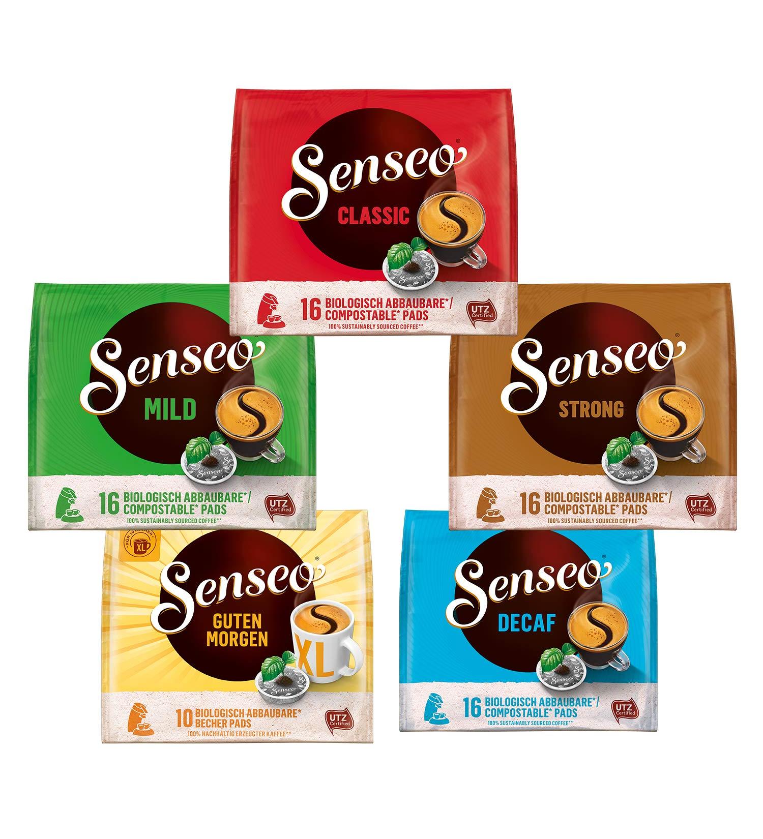 Senseo Pads Sample Box - 5 Varieties 74 UTZ-Certified Coffee Pods | 5-Pack Variety Pack - Buy Online on SooperMarket.com