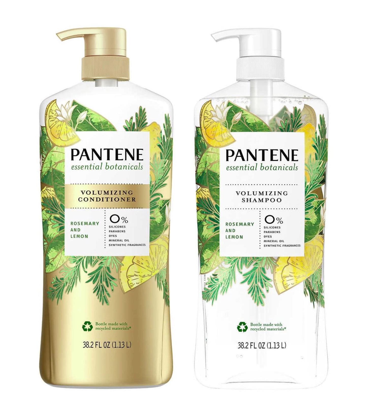 Buy Pantene Essential Botanicals Rosemary & Lemon Volumizing Shampoo & Conditioner Set - 38.2 fl oz | International Shipping Available - Buy Online on SooperMarket.com