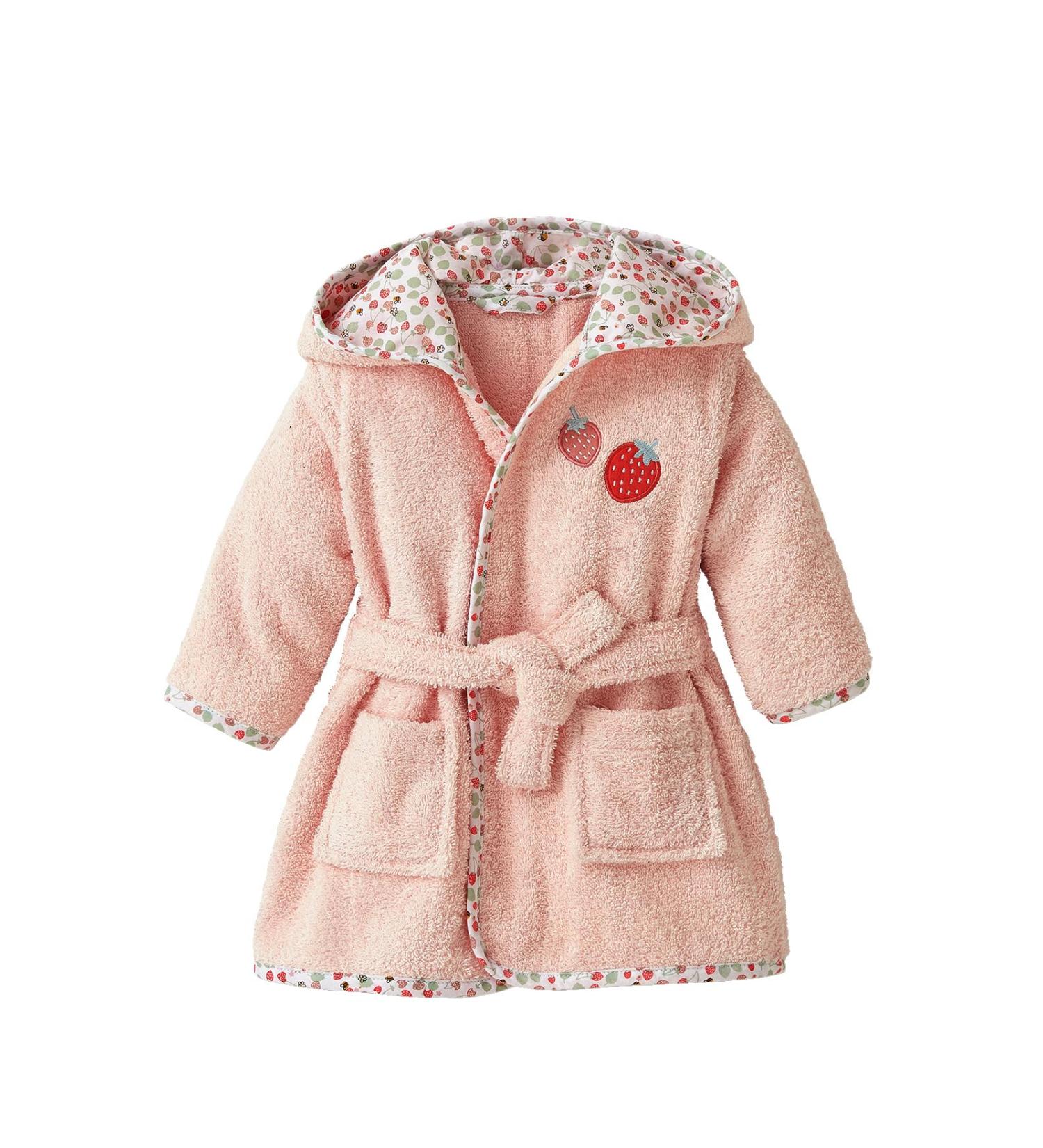 Shop Vertbaudet Baby Bathrobe - Bee Garden Salmon 92 | International Shipping Available - Buy Online on SooperMarket.com