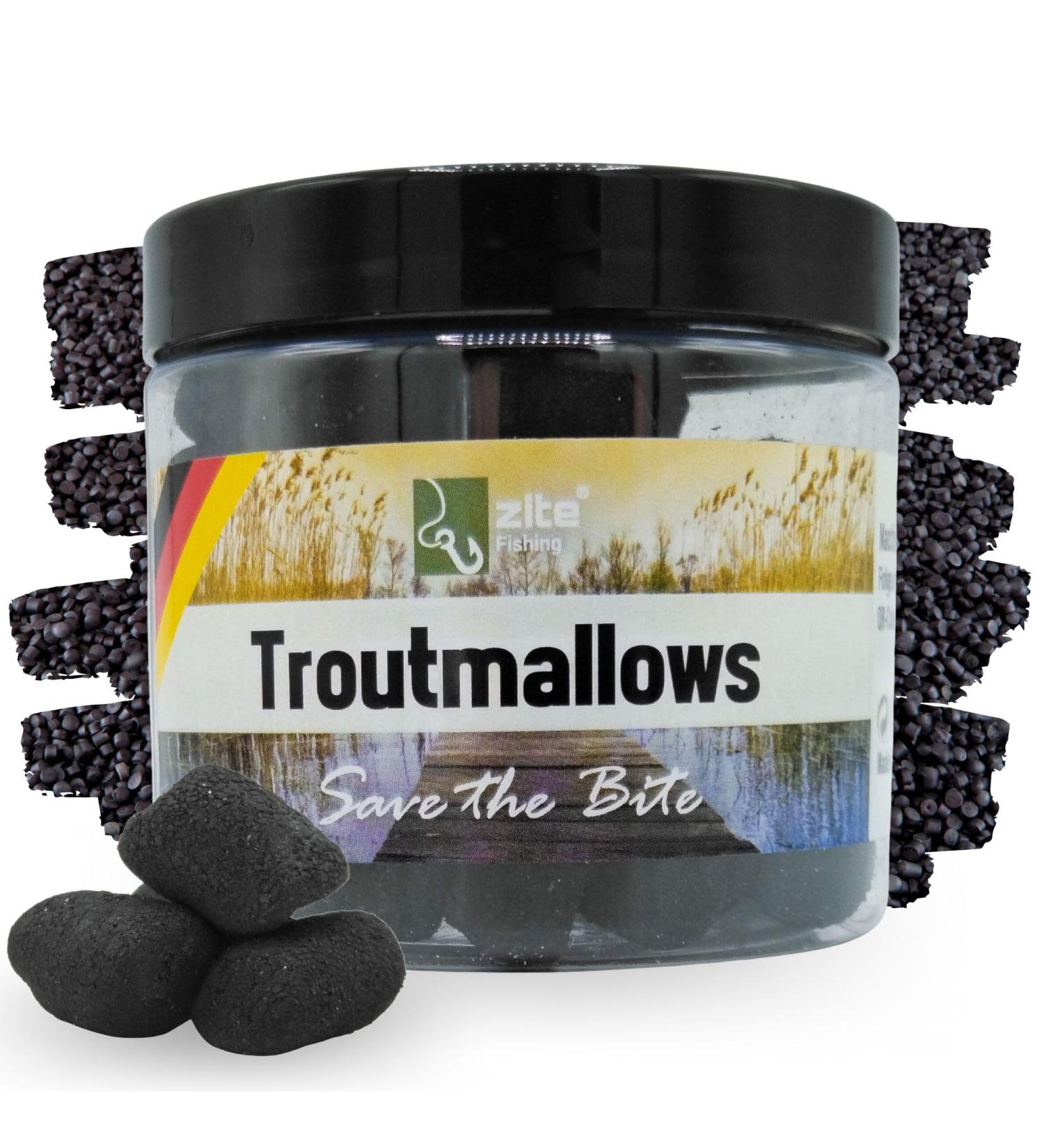 Zite Fishing Troutmallows - Premium Marshmallow Bait for Trout - 40g | Bright Colors & Intense Flavors | Ideal for Combination with Natural Baits - Buy Online on SooperMarket.com