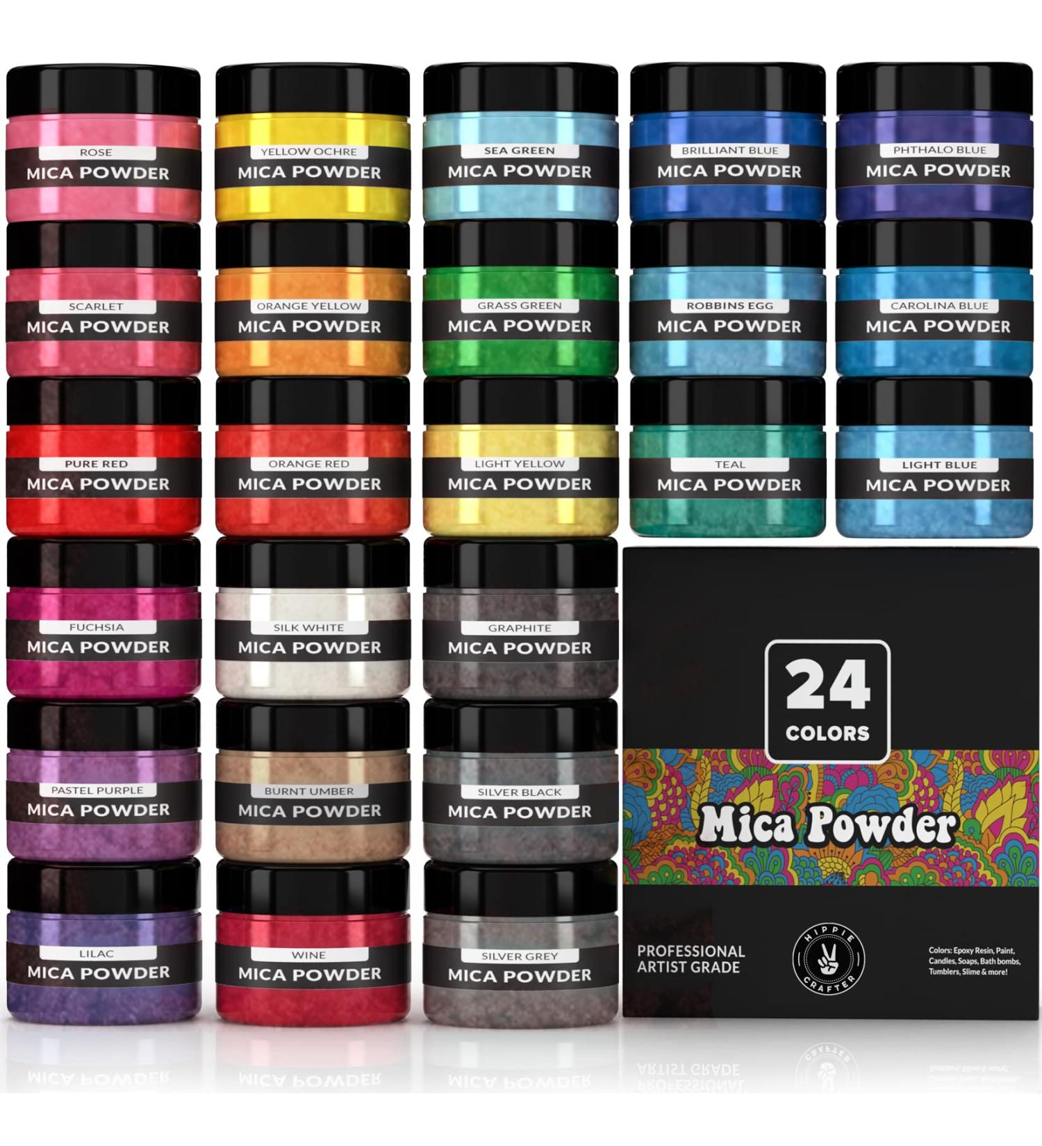 Pigment Powder for Epoxy Resin & Candle Making - Mica Powder for Bath Bomb & Soap Dye - Pearl Metallic Colorant for Resin Art - Buy Online on SooperMarket.com
