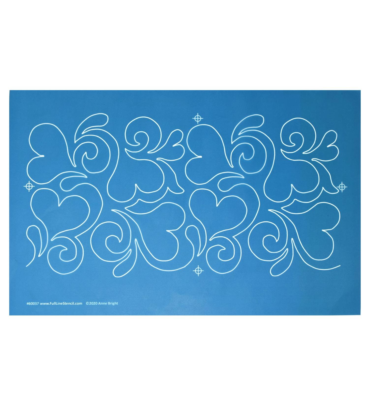 Full Line Stencil Splash of Love - Nylon Mesh Continuous Line Template for Quilting - Free Motion & Long-Arm Machine Quilting - 60037 - Buy Online on SooperMarket.com