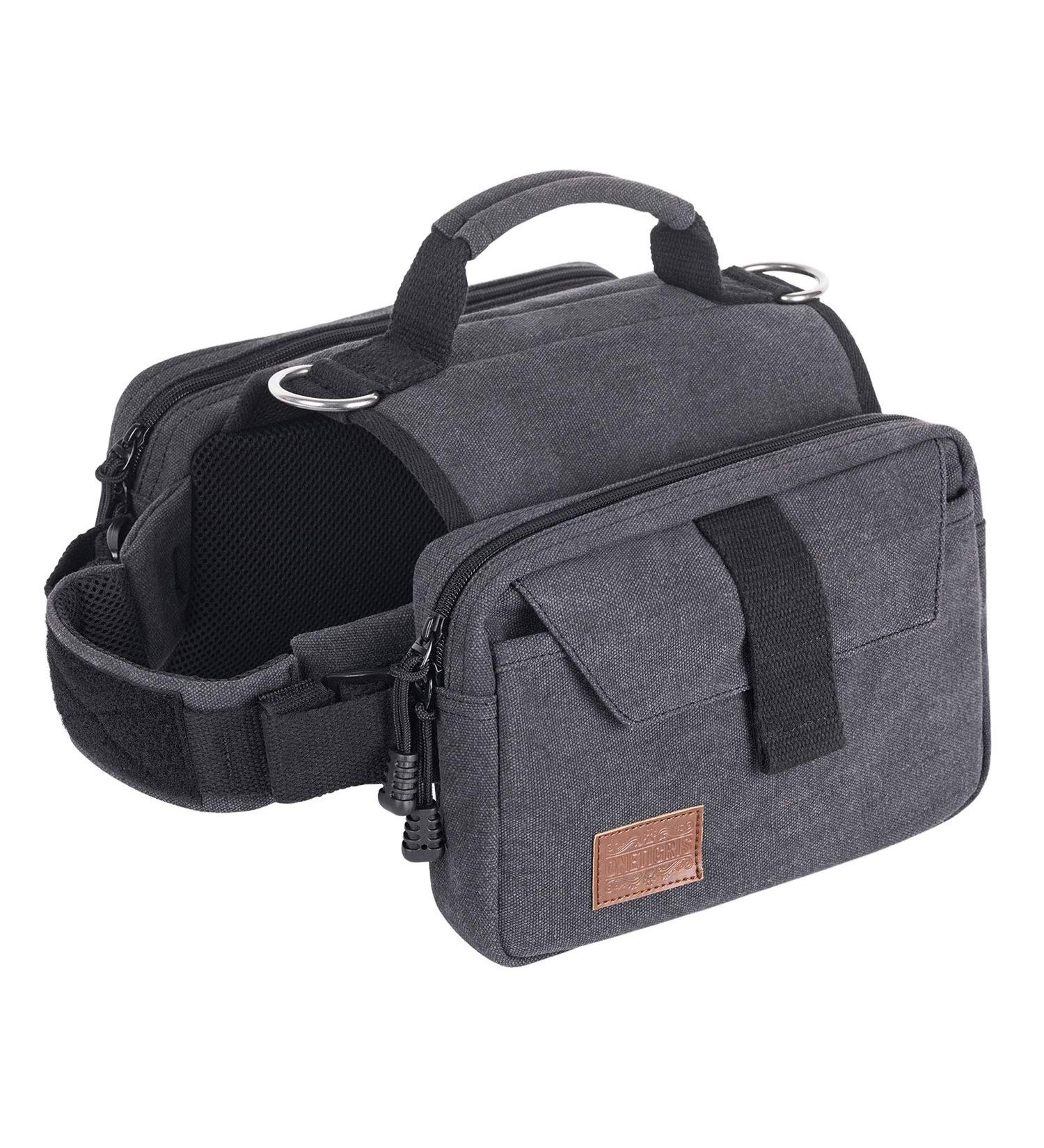 OneTigris Hoppy Camper 2.0 Dog Backpack for M/L Size Dogs - Tear-Resistant Camping & Hiking Pack (Medium Black) - Buy Online on SooperMarket.com