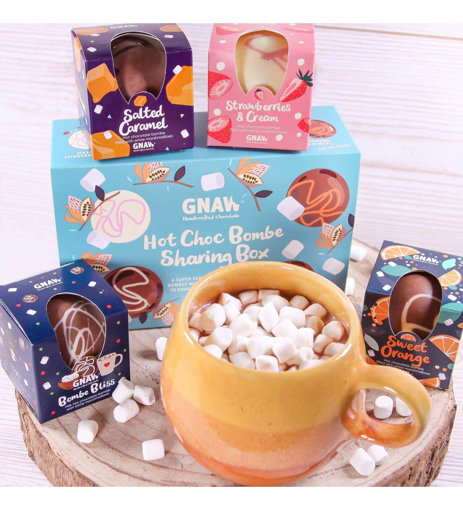 Gnaw Hot Chocolate Bomb Sharing Gift Set Various Hot Chocolate Gifts For Sharing On Any Occasion Rich Hot Chocolate Gift Set With 6 Hot Chocolate Bombs To Enjoy Give As A Gift Or Enjoy As A Treat - Buy Online on SooperMarket.com