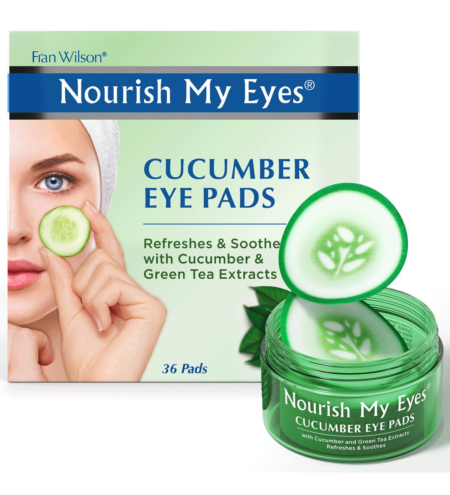 Fran Wilson Nourish My Eyes Cucumber & Green Tea Pads - 36 Pads (Pack of 6) | At-Home Spa Treatment for Refreshed & De-Puffed Eyes - Buy Online on SooperMarket.com
