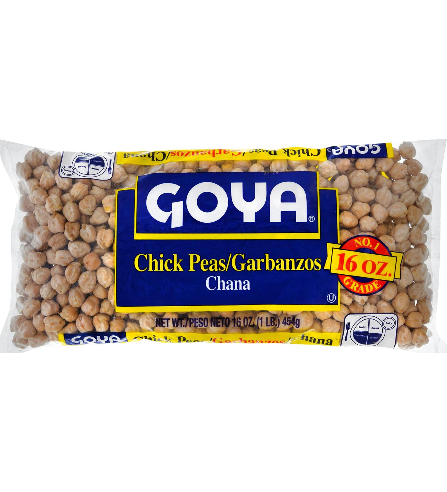 Goya Chick Peas Garbanzo Beans Dry 1lb- Premium Quality, Versatile Legume for Soups, Salads & More - Buy Online on SooperMarket.com
