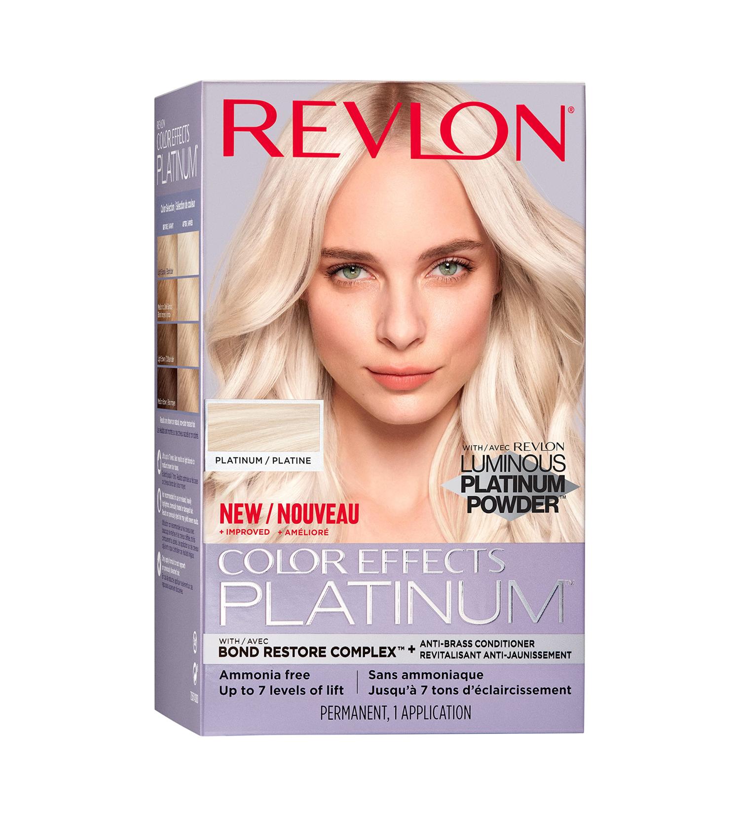 Revlon Permanent Hair Color Dye Kit - Ammonia Free & Paraben Free - 60 Platinum - 8 Oz - Buy Online on SooperMarket.com