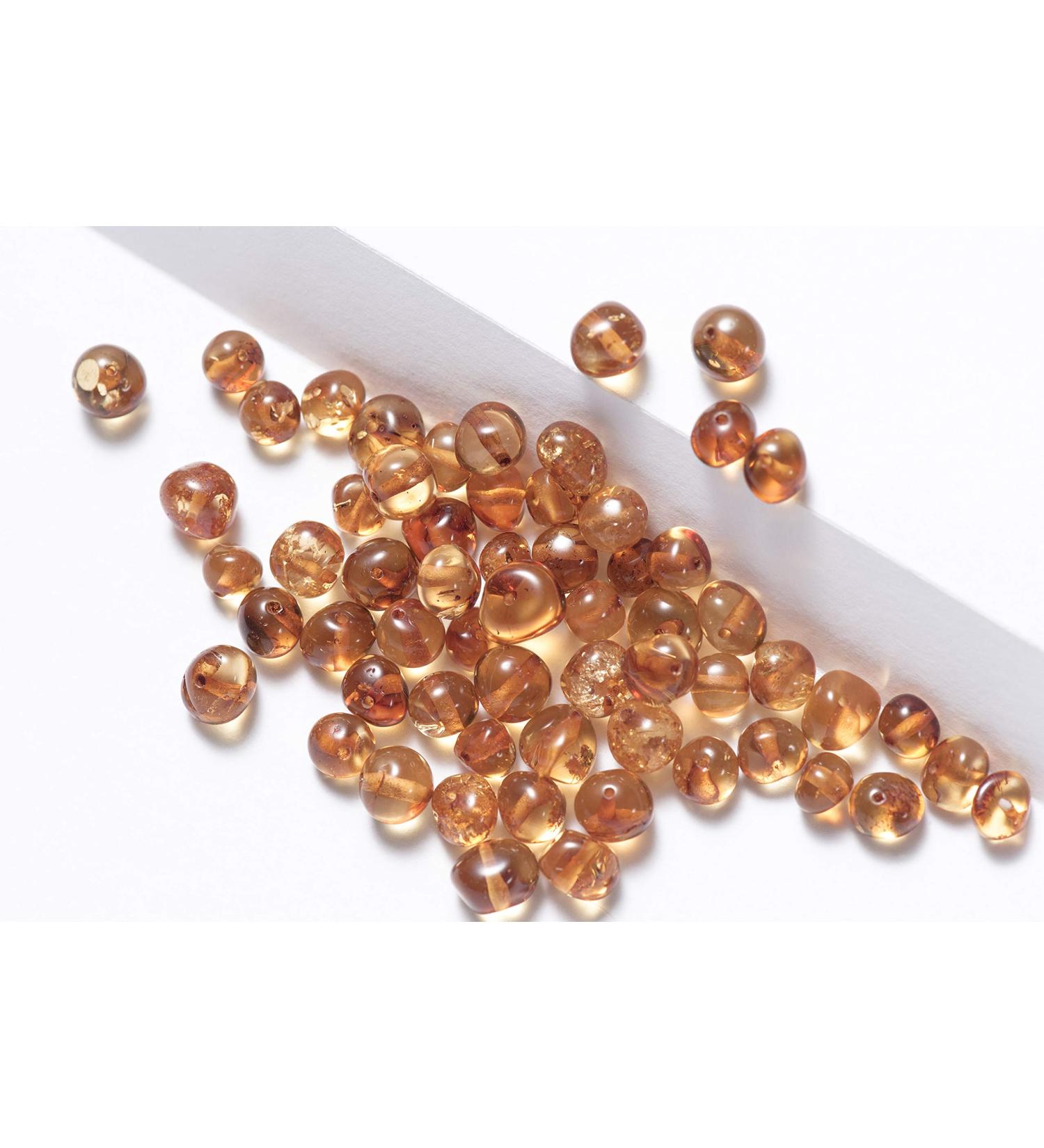 Gumstone 50 Piece Polished Honey Amber Beads | 100% Natural Baltic Amber for Handcrafted Jewelry | Absorbs Negative Energies - Perfect for Natural Remedies - Buy Online on SooperMarket.com