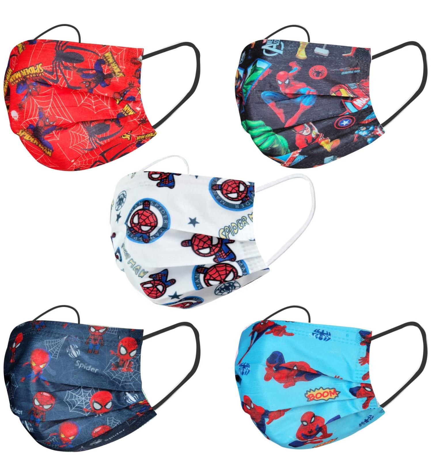 50PCS Cartoon Kids Disposable Face Masks | Breathable & Comfortable | Elastic Earloop | Back To School Supplies | Non-Medical Mask - Buy Online on SooperMarket.com