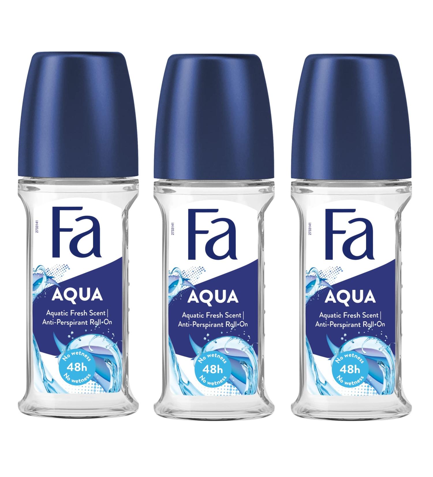 Fa Deodorant 1.7 oz. Roll-On Aqua (3-Pack)