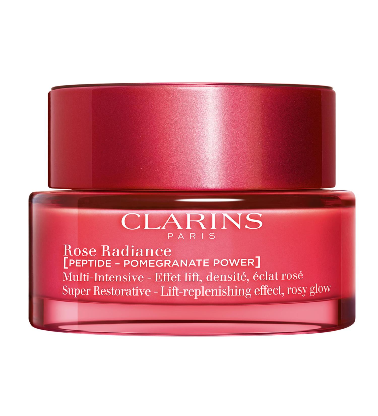 Clarins Super Restorative Rose Radiance Face Moisturizer - 2-in-1 Anti-Aging & Radiance Booster for Mature Skin - Radiance Peptides - All Skin Types - 1.7 oz - Buy Online on SooperMarket.com
