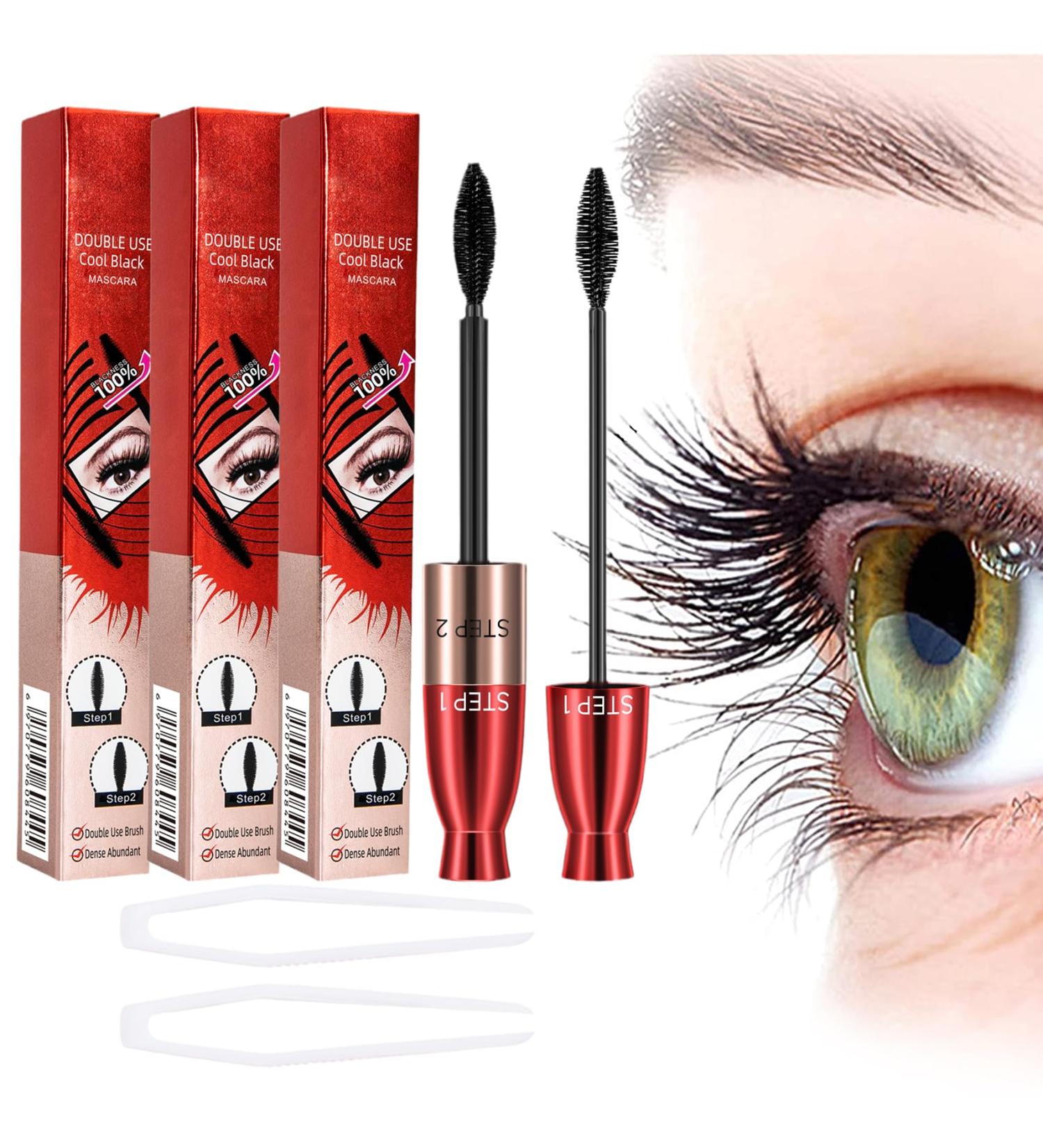 4D Lengthening Curling Mascara 4D Lengthening Curling Mascara 2 In 1 Waterproof 4D Lengthening Curling Mascara for Straight Lashes Waterproof (3pcs) - Buy Online on SooperMarket.com
