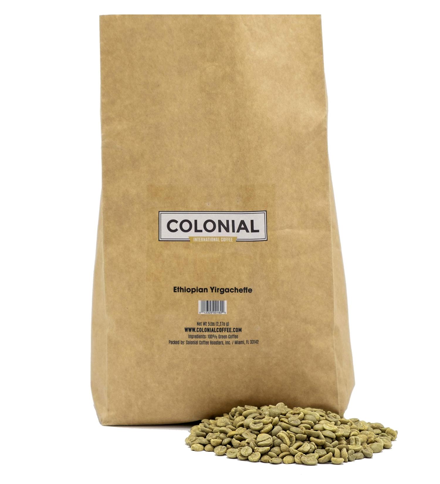 5lb Ethiopian Yirgacheffe Green Coffee Beans - Specialty Grade, Unroasted Raw Beans - Buy Online on SooperMarket.com