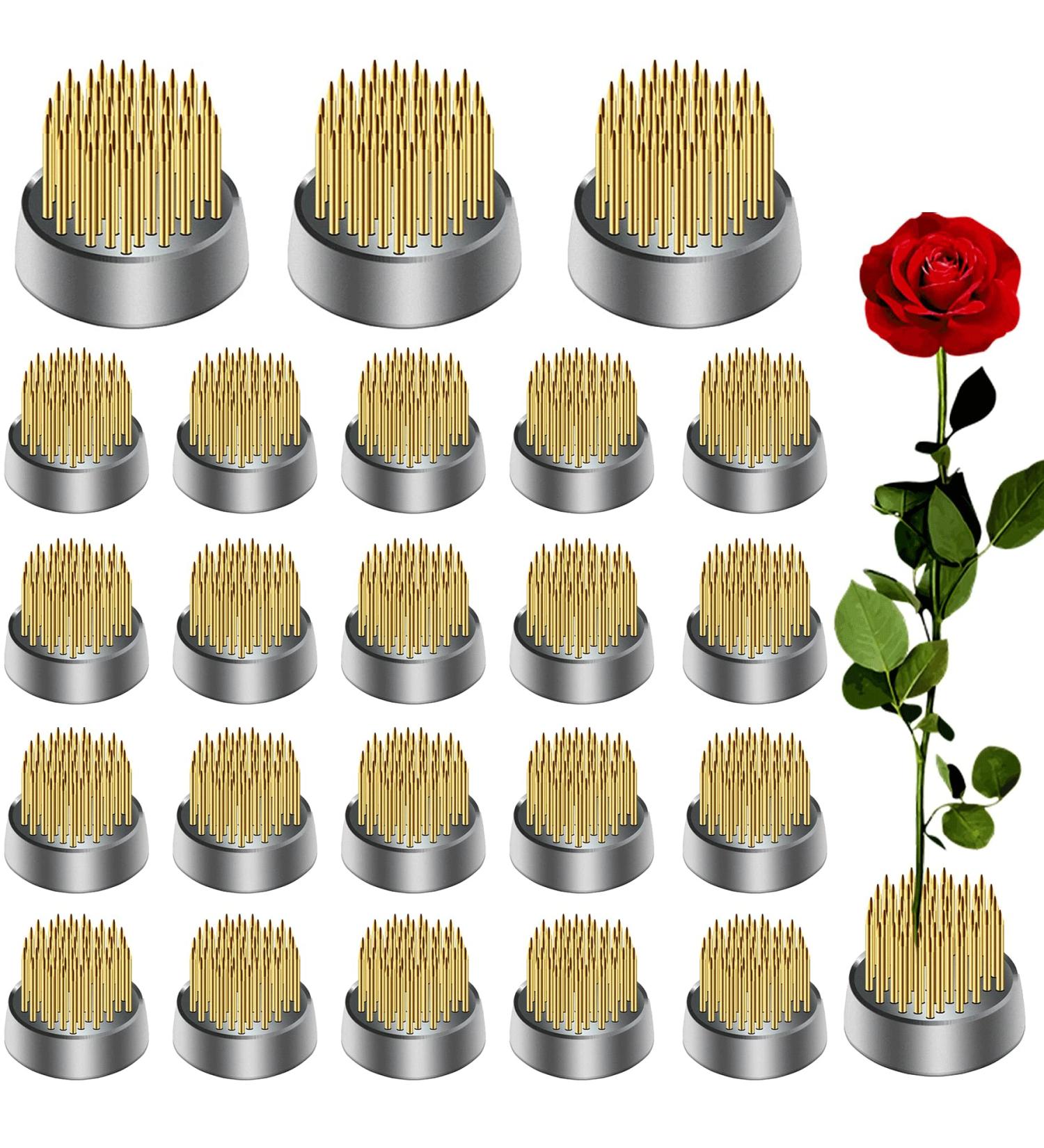 24Pcs Japanese Mini Kenzan Ikebana Flower Frogs - 23mm Diameter Floral Pin Holder for Plant Decoration and Arrangement - Buy Online on SooperMarket.com