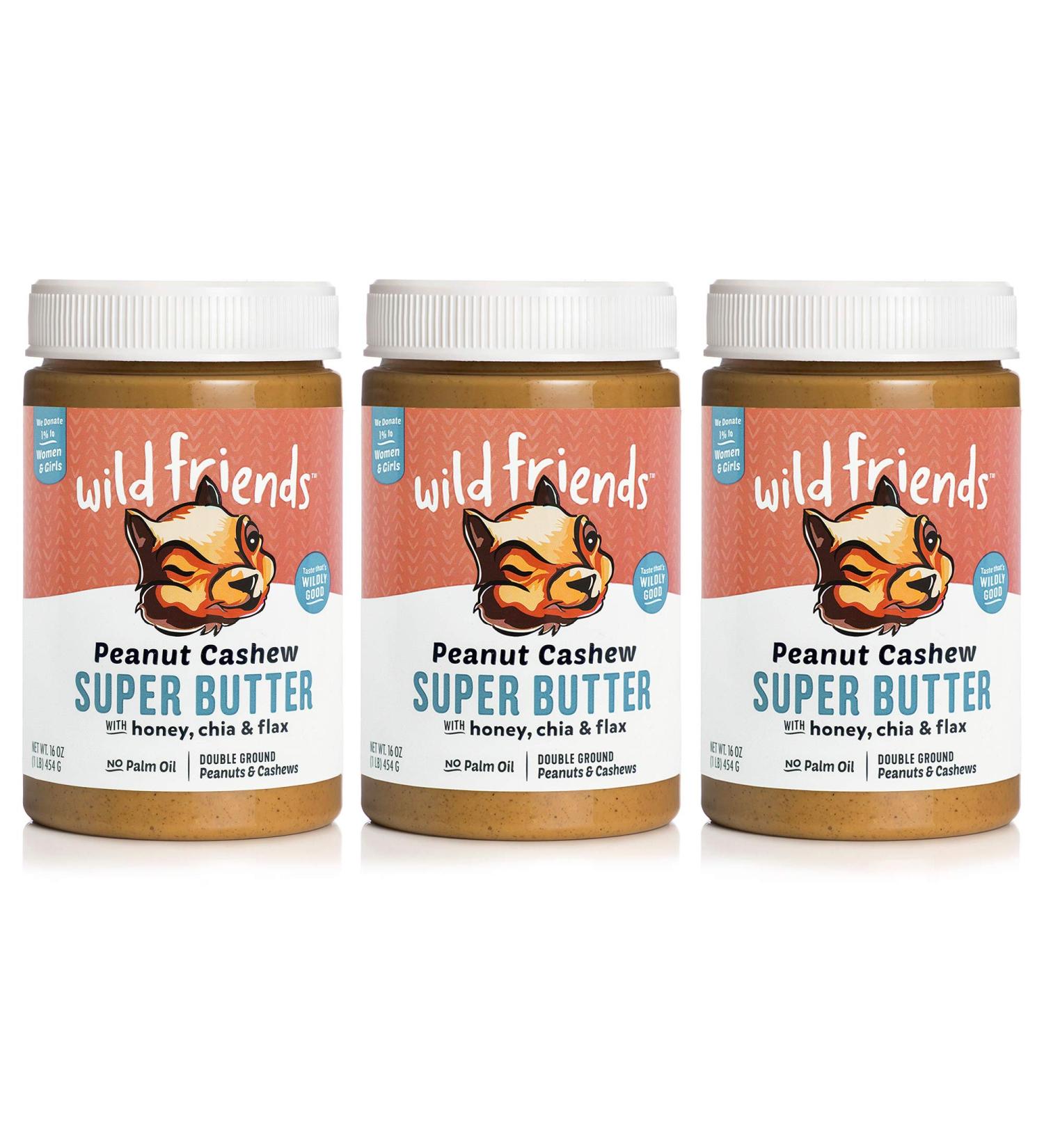 Wild Friends Foods Peanut Cashew Super Butter 16 Oz (Pack of 3) - Gluten-Free, Non-GMO, Palm Oil Free - Buy Online on SooperMarket.com
