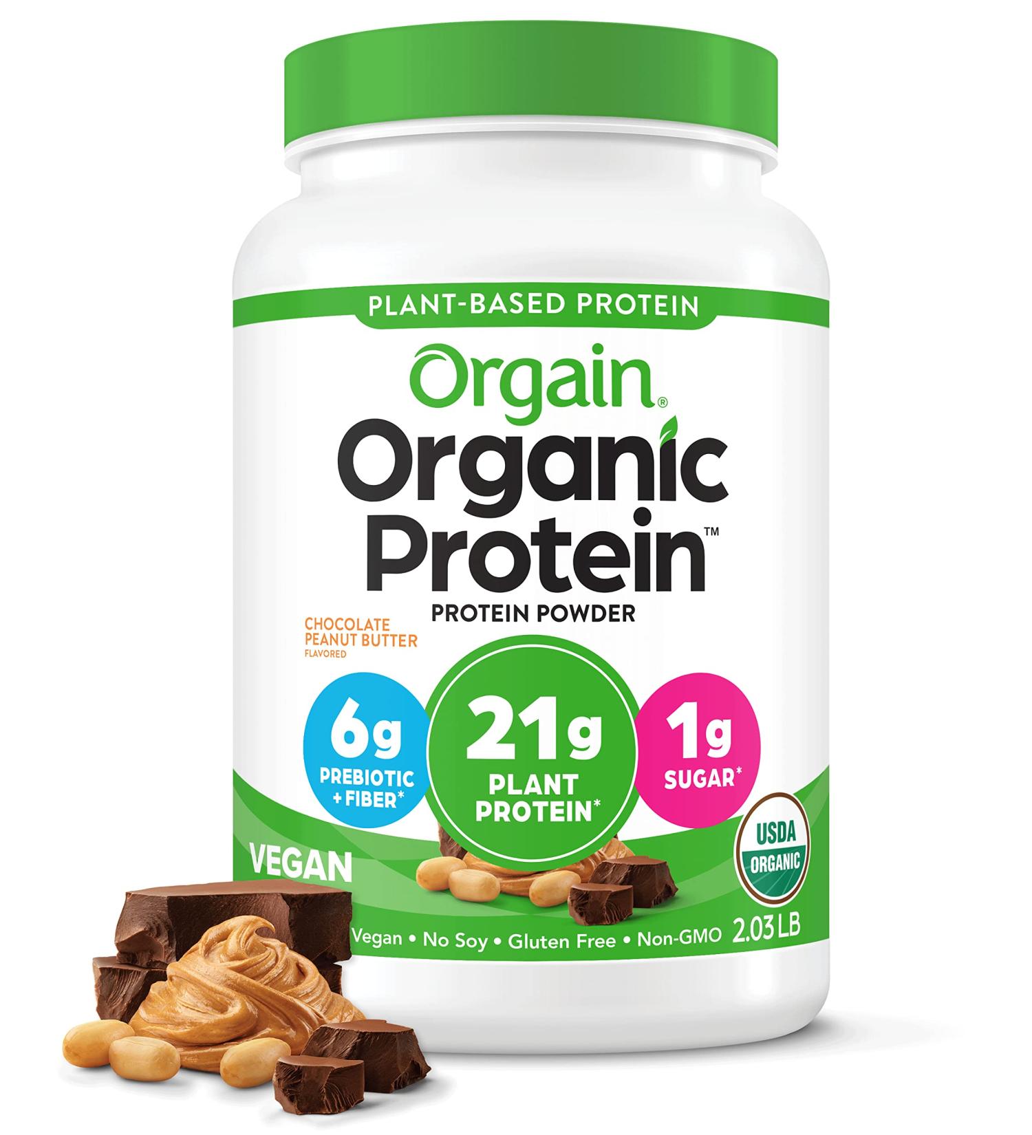 Orgain Organic Plant-Based Protein Powder - Chocolate Peanut Butter 2.03 lb - Buy Online on SooperMarket.com