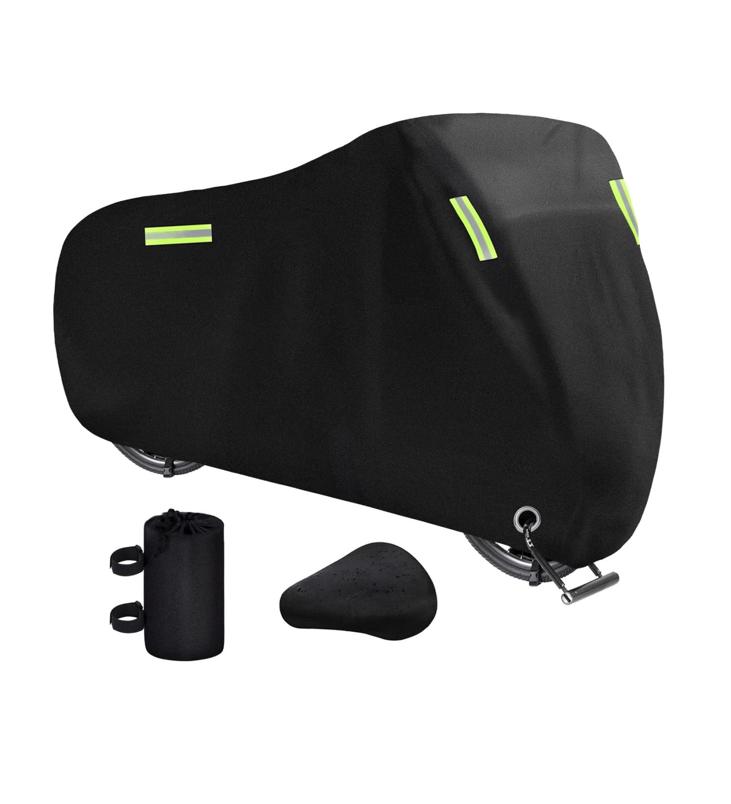 Dokon Waterproof Bicycle Cover - High-Quality 420D Oxford Tarpaulin for 1-2 Bikes | Protective Garage Cover with Storage Bag - 200x70x110cm - Black - Buy Online on SooperMarket.com