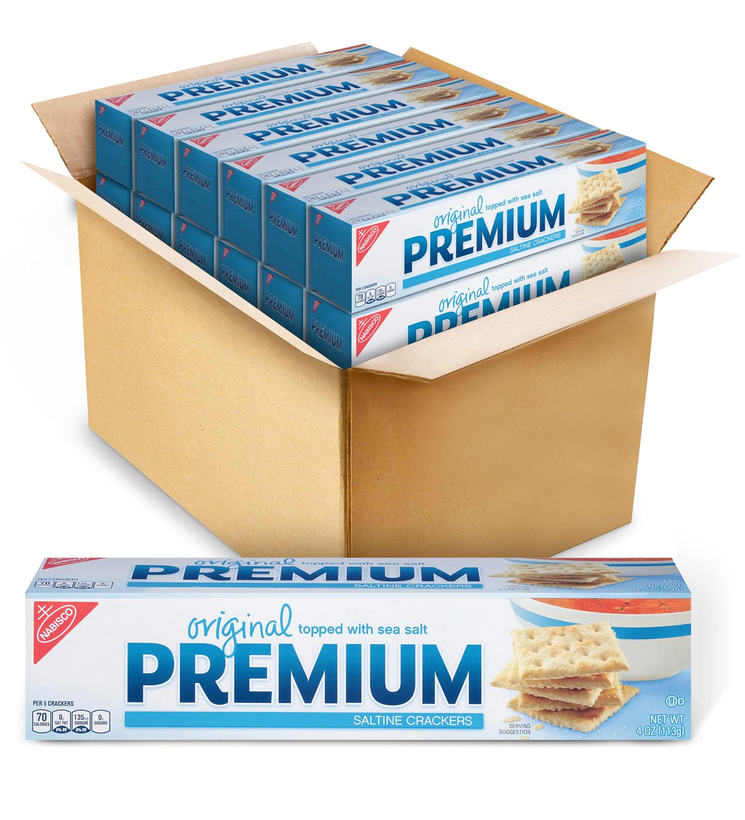Premium Original Saltine Crackers 4.0 oz - Pack of 12 | High-Quality Snack - Buy Online on SooperMarket.com
