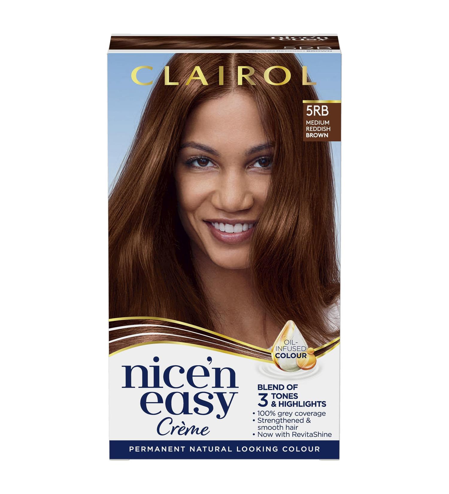 Clairol Nice'n Easy Cr me Permanent Hair Dye 5RB Medium Reddish Brown 115g - Pack of 1 - Buy Online on SooperMarket.com