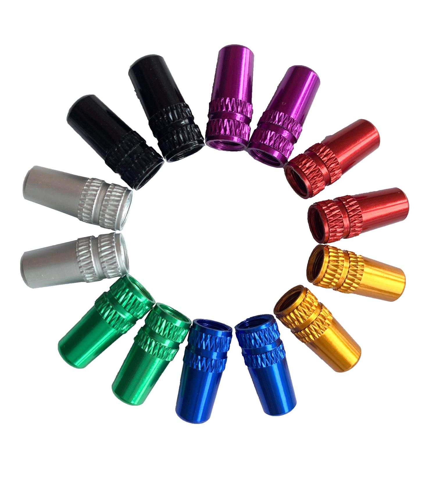 Shop Shipeekin 14-Part Multi-Colored French Valve Caps Set - Aluminum Alloy Presta Valve Caps & Adapters for Bicycle Dust Protection - Buy Online on SooperMarket.com