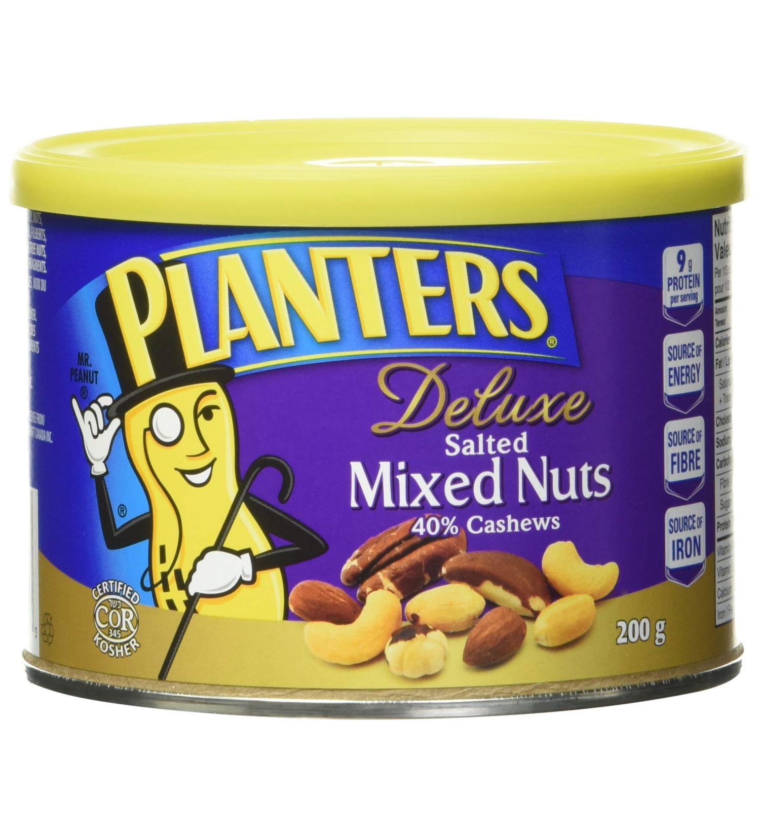 Planters Deluxe Mix Nuts 40% Cashews Roasted 200 Grams - Buy Online on SooperMarket.com