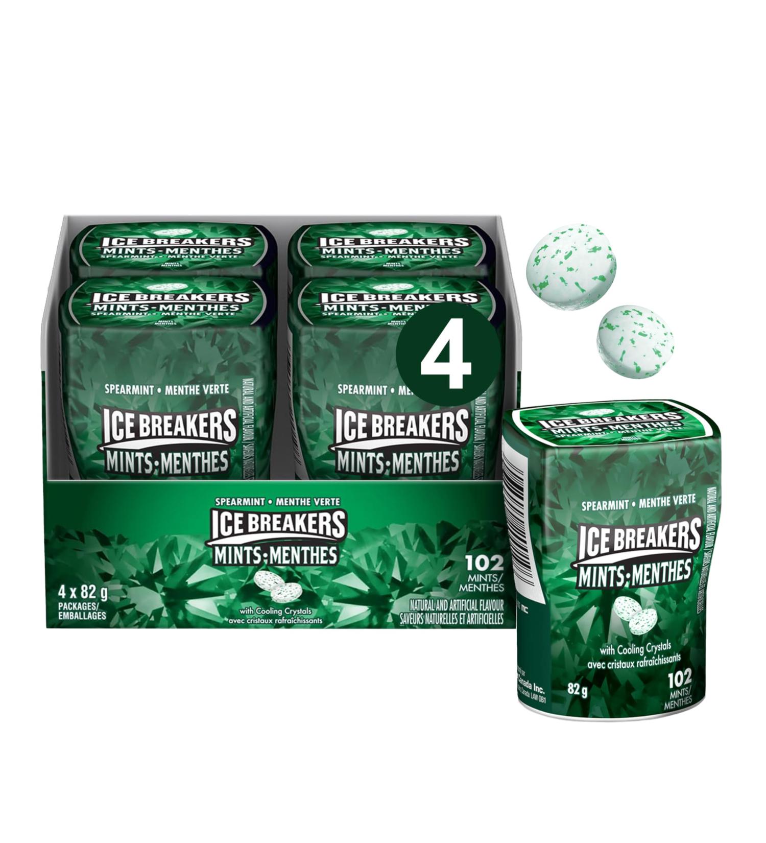 ICE BREAKERS Spearmint Mint Candy Candy Bulk Box 82g (Pack of 4) - Buy Online on SooperMarket.com